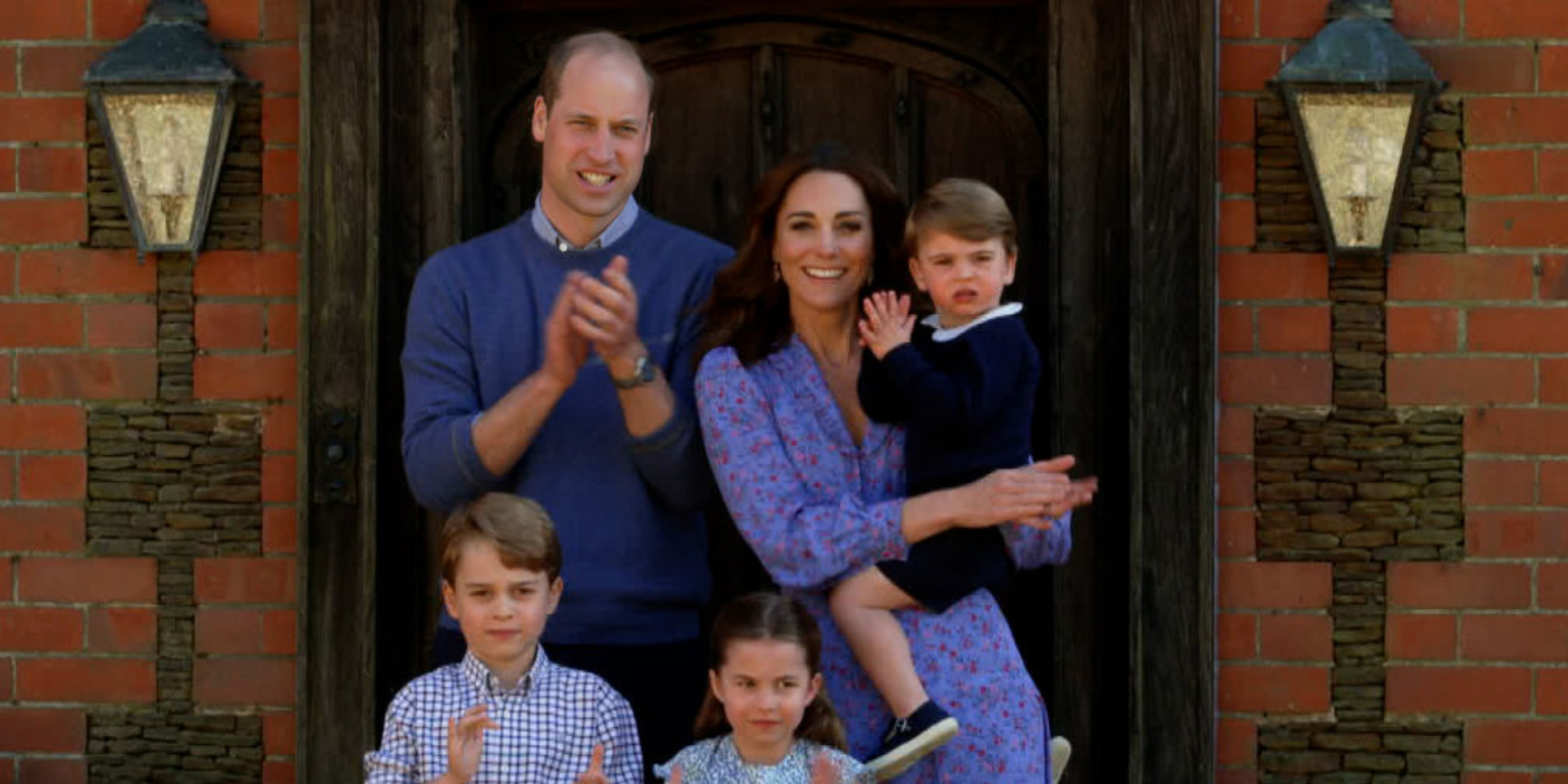 Prinz George, Prinz William, Prinzessin Charlotte, Kate Middleton und Prinz Louis | Quelle: Getty Images