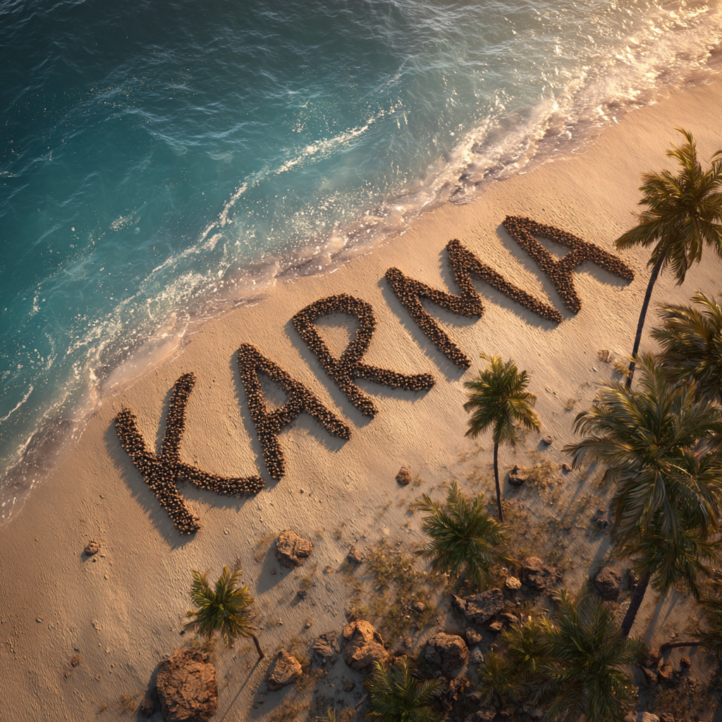 Luftaufnahme eines Strandes | Quelle: Midjourney