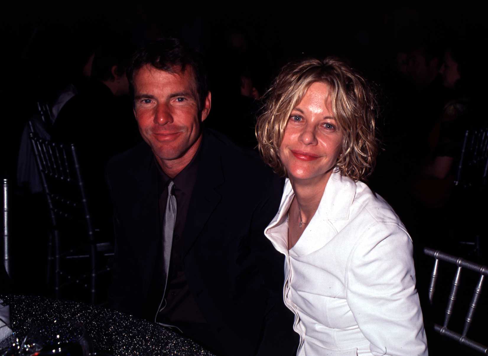 Dennis Quaid und Meg Ryan in den Fox Studios in Century City, Kalifornien, Vereinigte Staaten. | Quelle: Getty Images