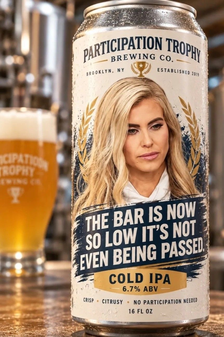 Ein inzwischen gelöschter X-Beitrag, der einer Brauerei aus New York City zugeschrieben wurde, zeigte ein fiktives „Cold IPA“ mit 6,7 % Alkoholgehalt, das von der Kontroverse um Zacharias nicht bestandene Anwaltsprüfung inspiriert war. | Quelle: X / Eine Brauerei aus New York City.