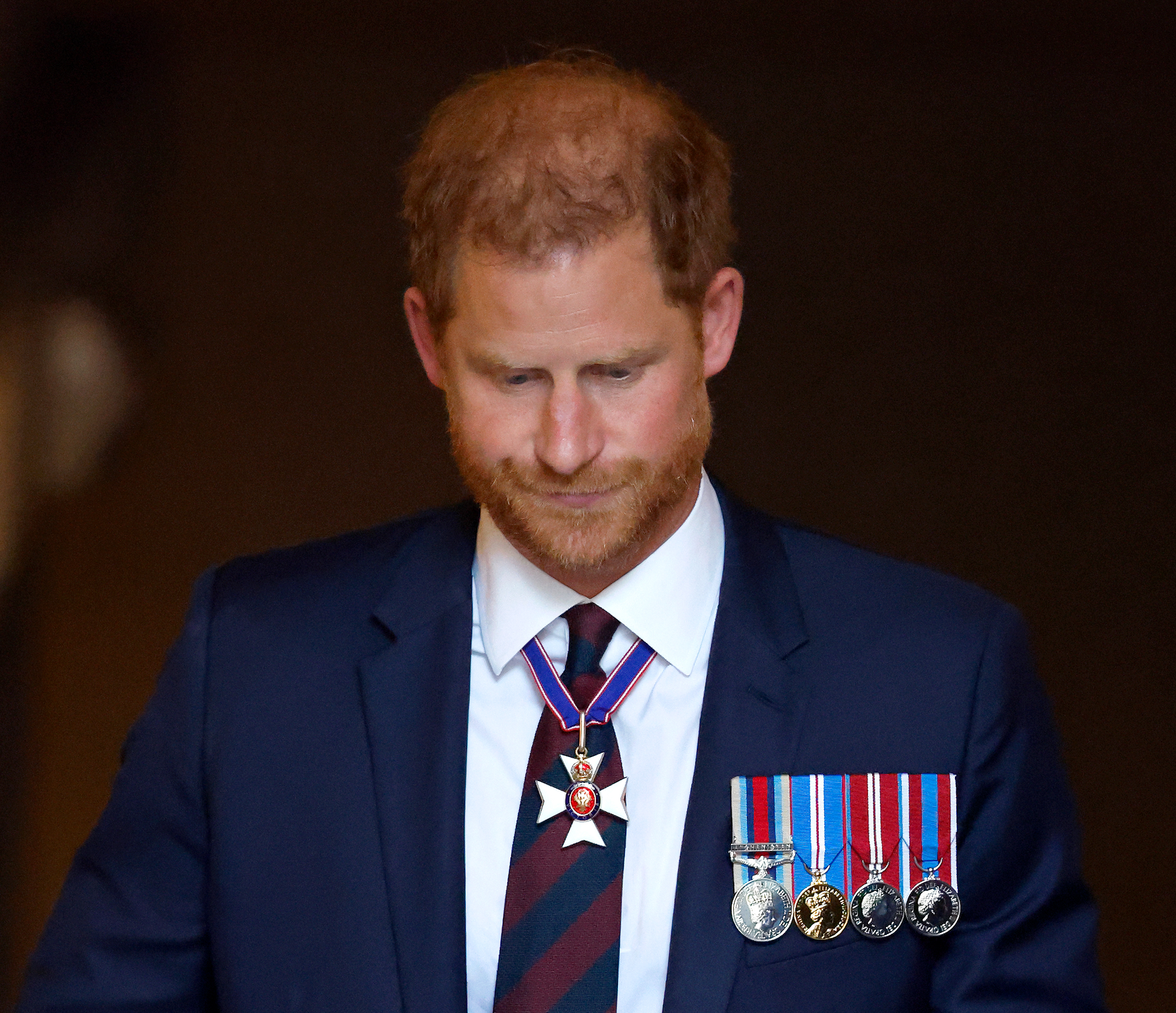 Prinz Harry beim Gottesdienst zum 10-jährigen Jubiläum der Invictus Games Foundation in der St. Paul's Cathedral in London, England am 8. Mai 2024 | Quelle: Getty Images