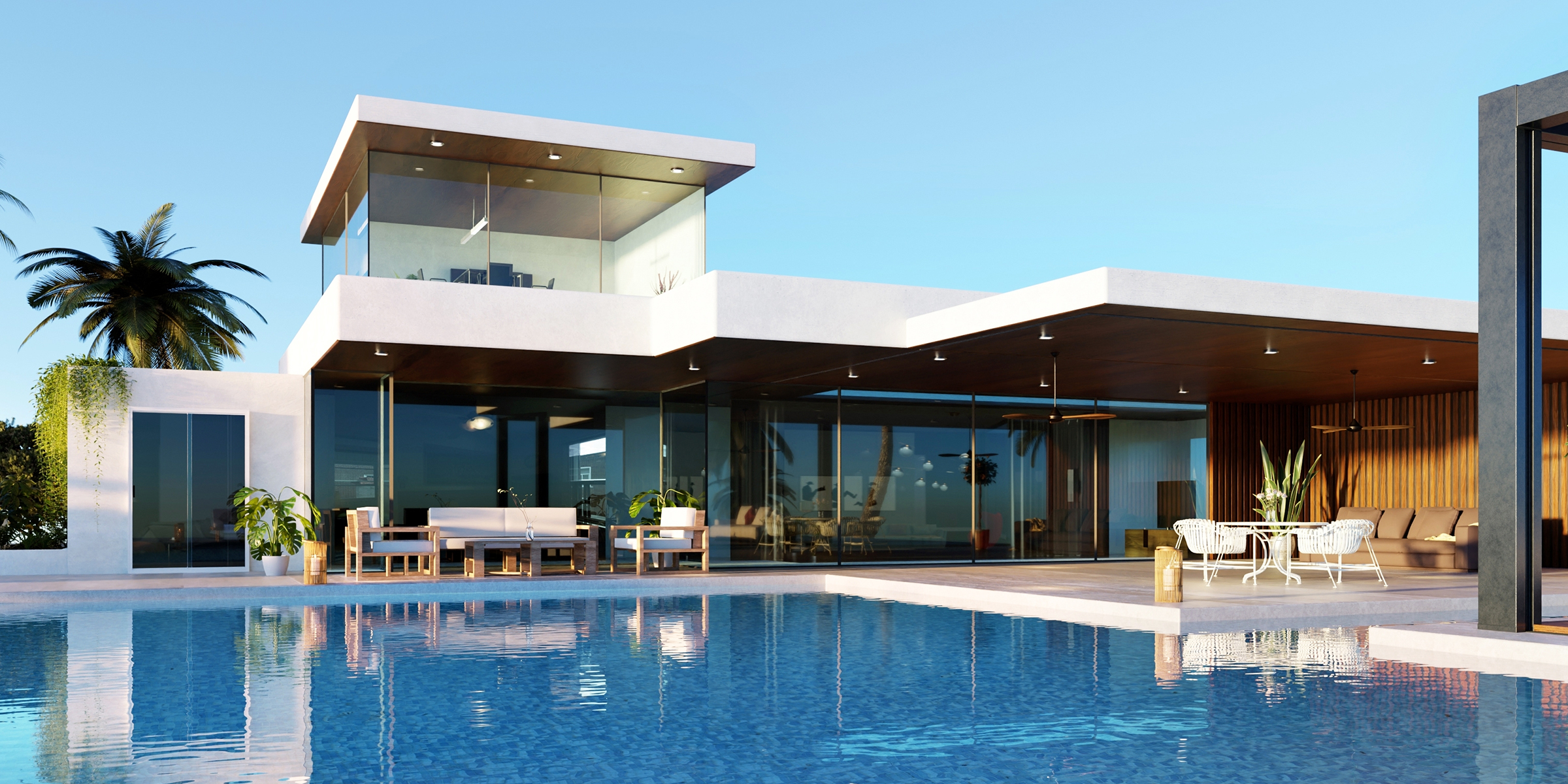 Ein modernes Haus mit einem Pool | Quelle: Shutterstock