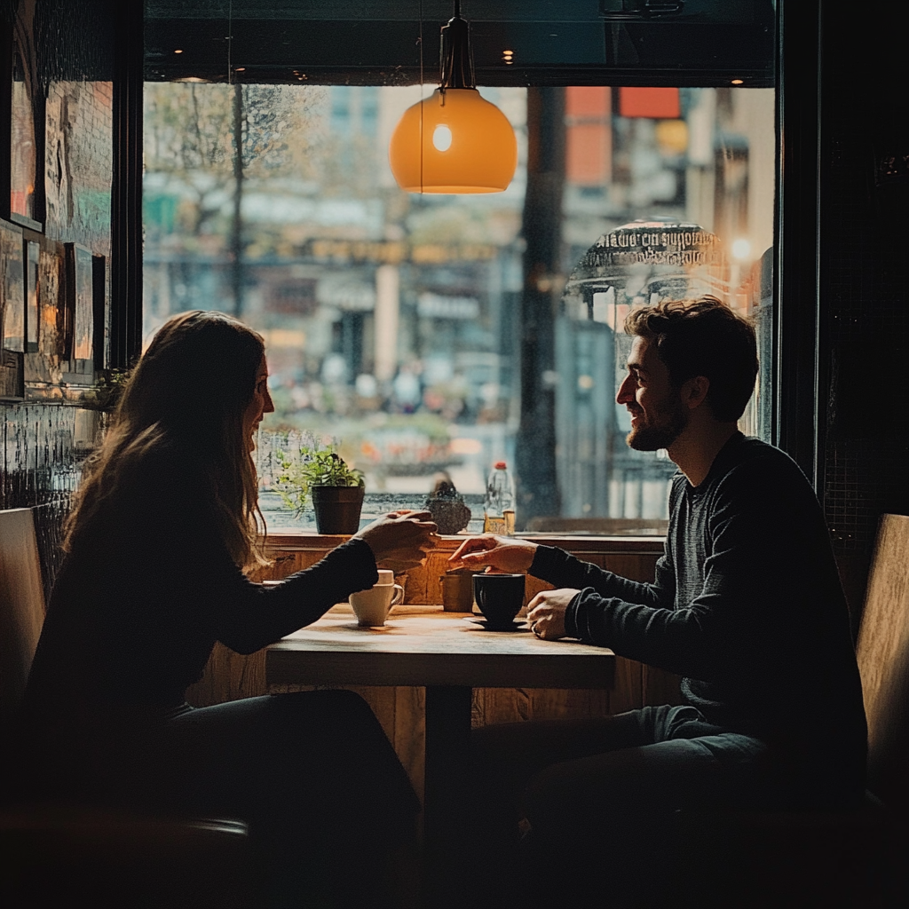 Menschen beim Kaffee trinken in einem Restaurant | Quelle: Midjourney