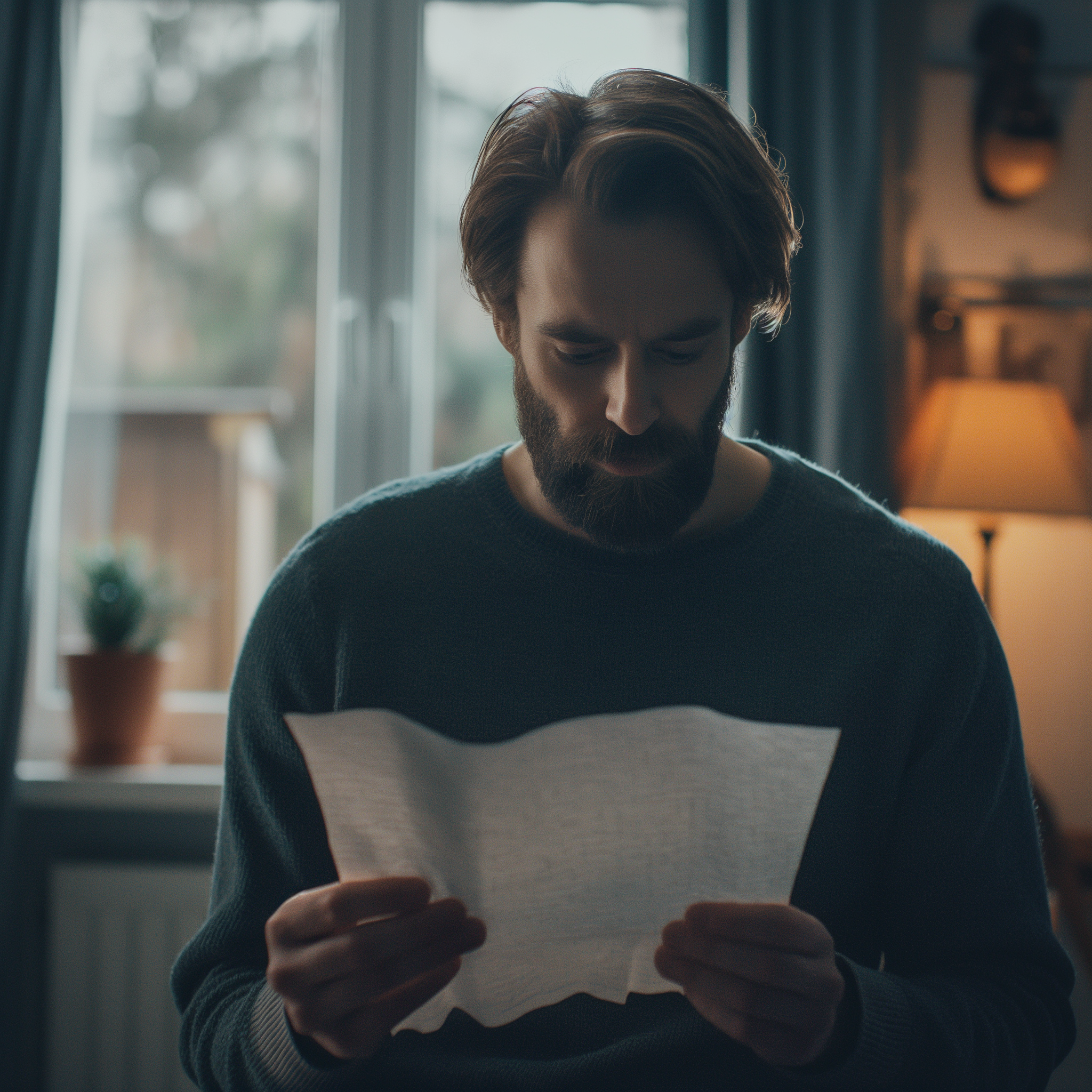 Ein Mann hält ein Blatt Papier | Quelle: Midjourney