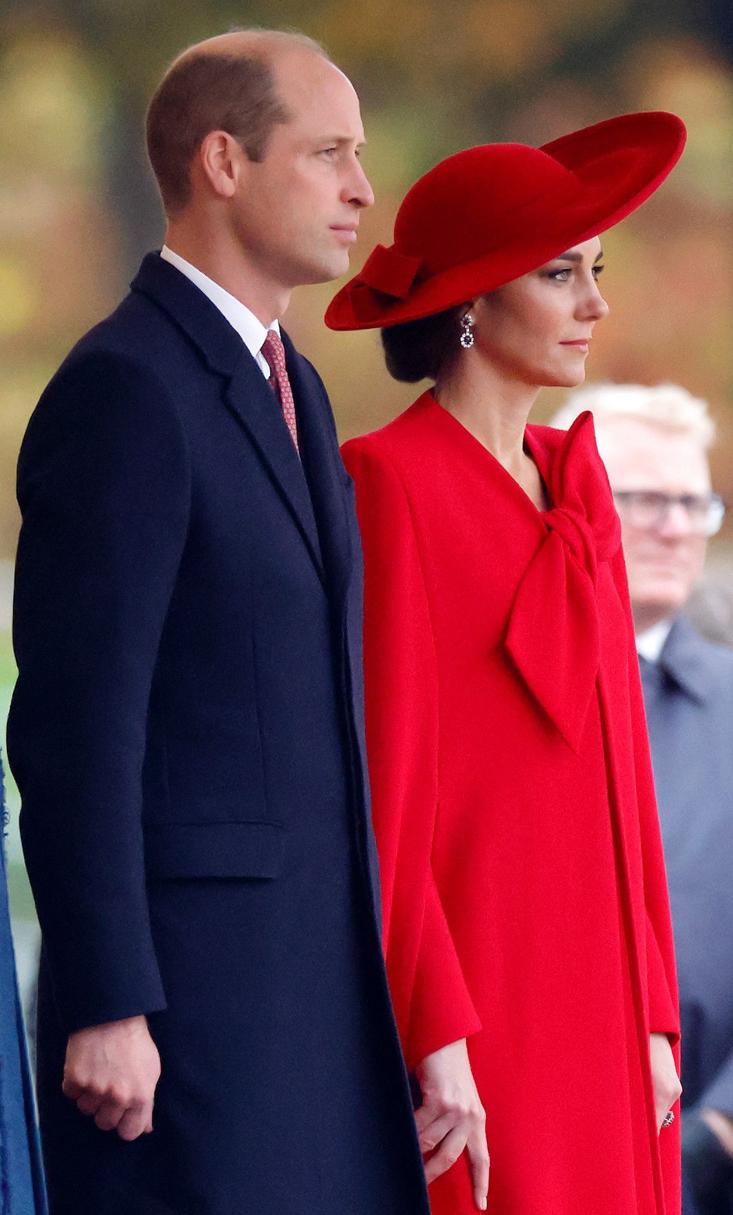Prinz William und Prinzessin Catherine bei der feierlichen Begrüßung des Präsidenten und der First Lady der Republik Korea auf der Horse Guards Parade an Tag 1 ihres Staatsbesuchs am 21. November 2023 in London, England | Quelle: Getty Images