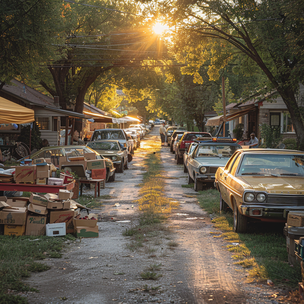 Yard Sale am Ende des Tages | Quelle: Midjourney