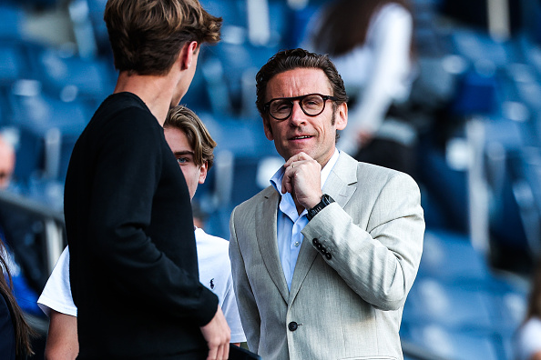 Laurent Macron beim Champions-League-Spiel PSG gegen Bayern München im April 2026 | Quelle: Getty Images