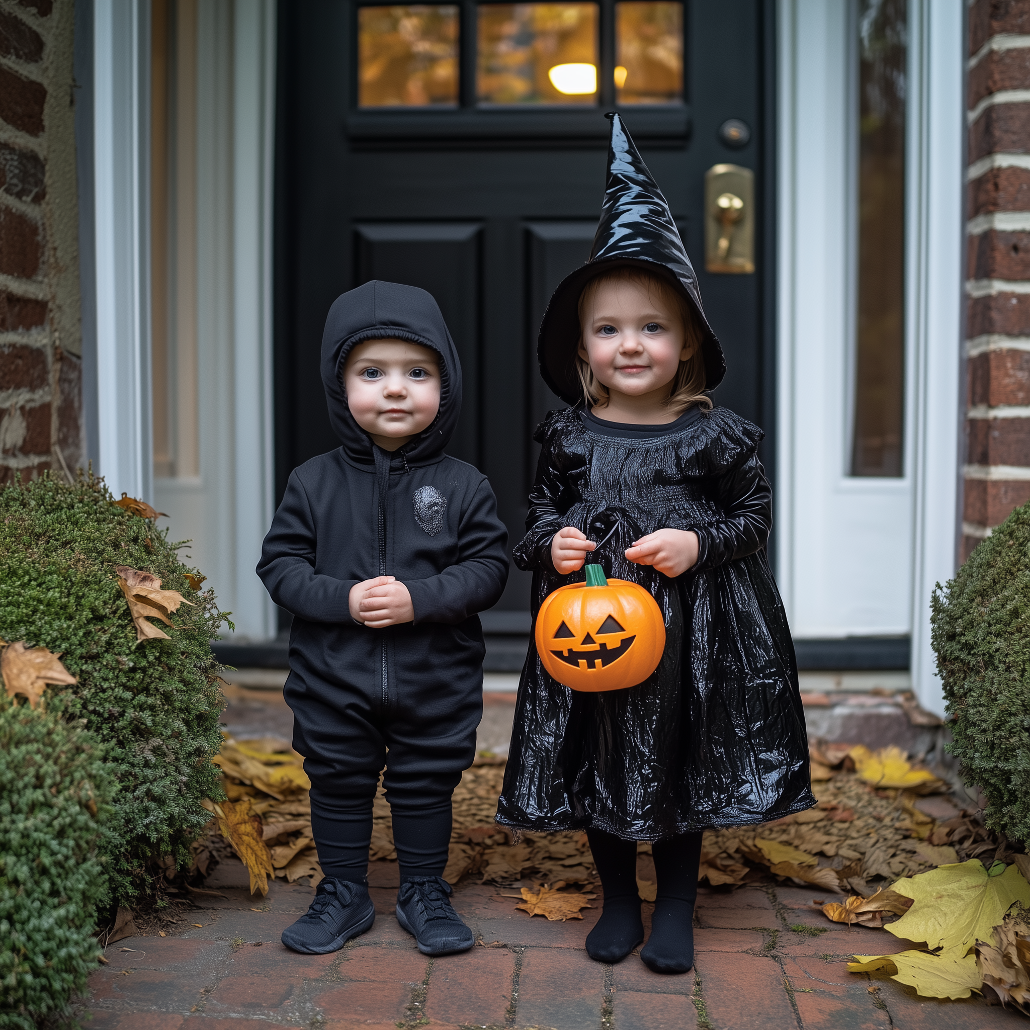 Kinder in Halloween-Kostümen | Quelle: Midjourney