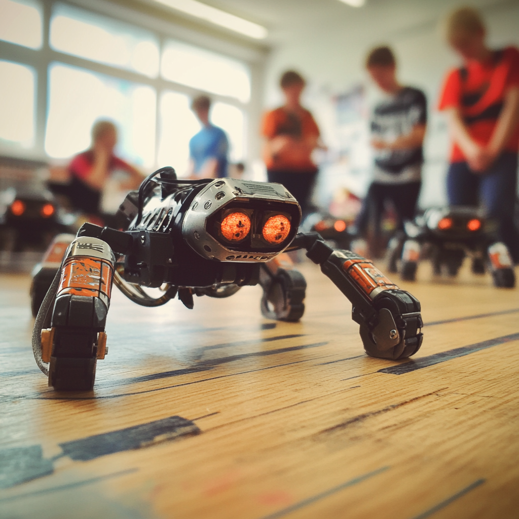 Schülerinnen und Schüler in einem Robotik-Club | Quelle: Midjourney