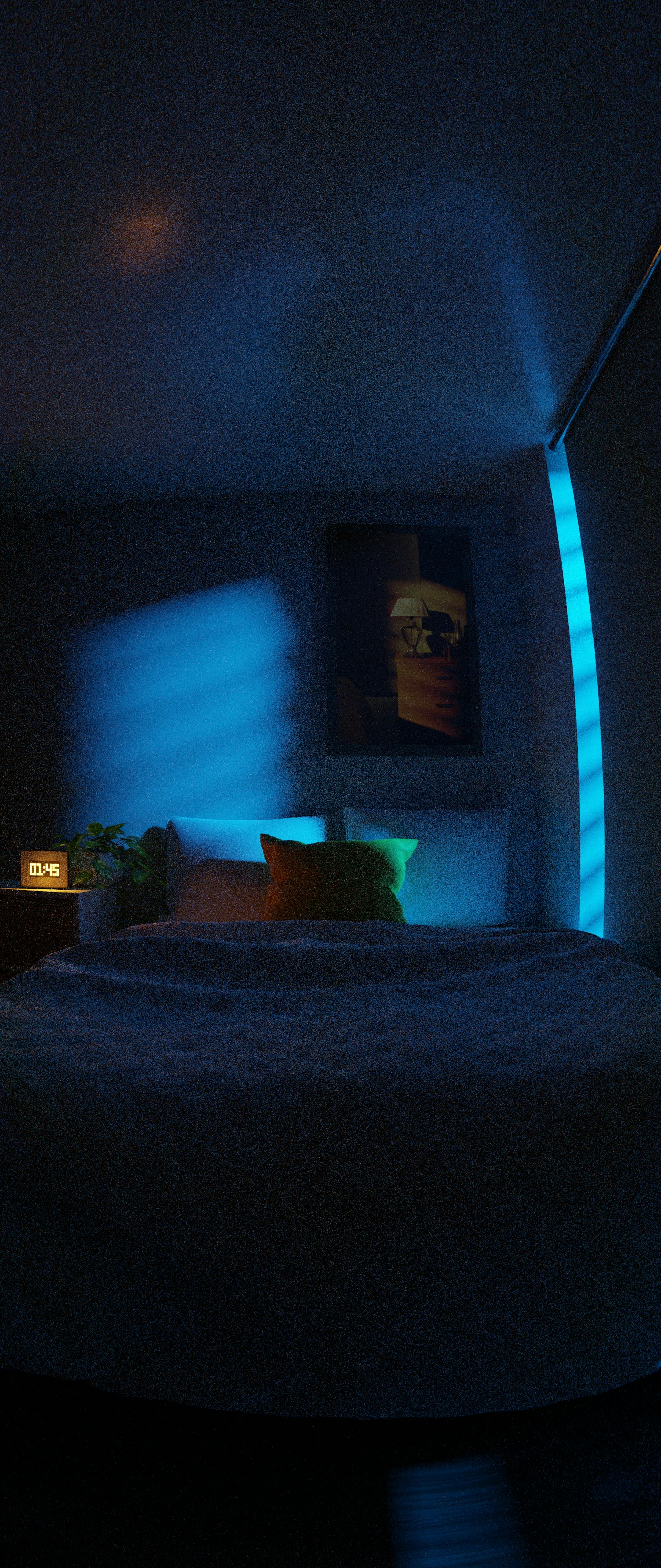 Ein Bett in einem abgedunkelten Raum | Quelle: Pexels