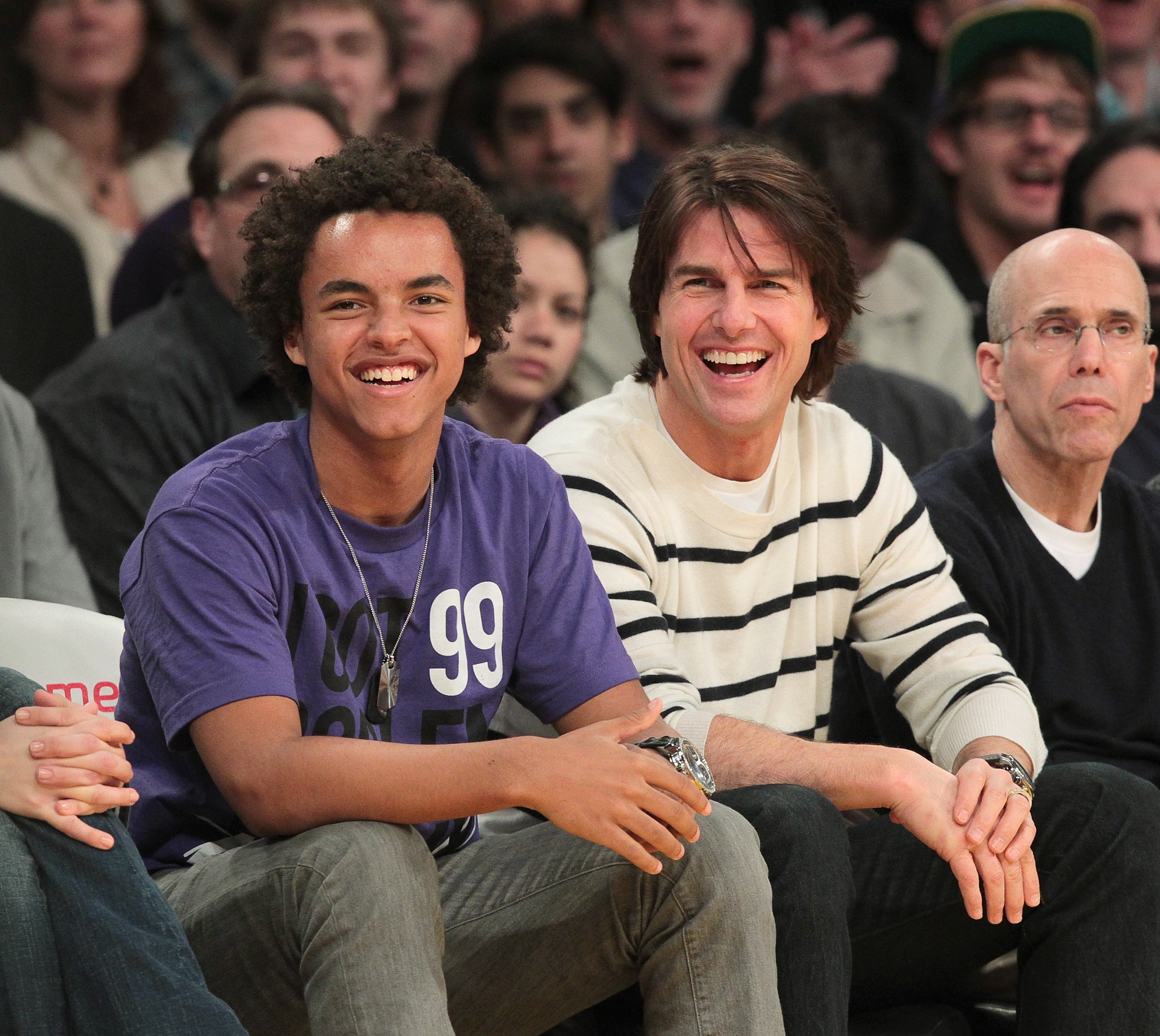 Tom Cruise und sein Sohn Connor Cruise in Kalifornien 2011. | Quelle: Getty Images