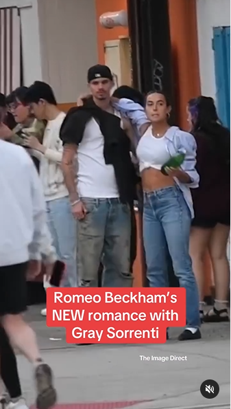 Romeo Beckham und Gray Sorrenti bei ihrem ersten öffentlichen Auftritt als Paar in New York City, aus einem Post vom 16. Oktober 2024 | Quelle: Instagram/dailymail/