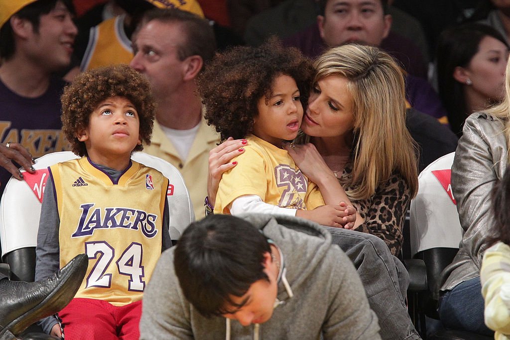 Heidi Klum, Henry Samuel, Johan Samuel, Los Angeles, USA, 2011 | Quelle: Getty images