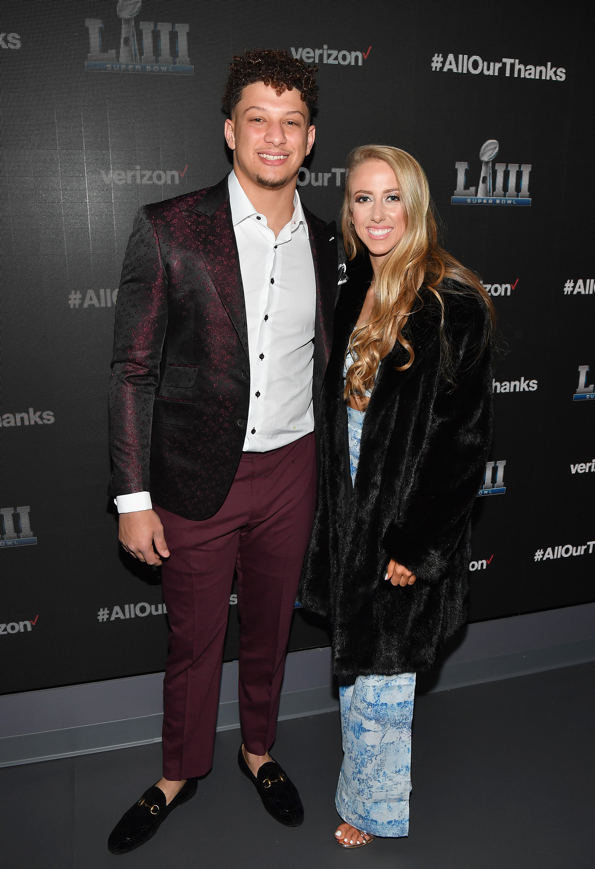 Patrick Mahomes II und Brittany Mahomes bei der Weltpremiere am 31. Januar 2019 in Atlanta, Georgia. | Quelle: Getty Images