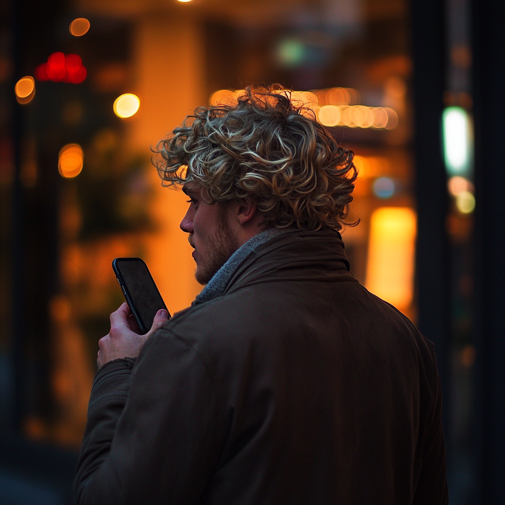 Ein Mann spricht am Telefon | Quelle: Midjourney