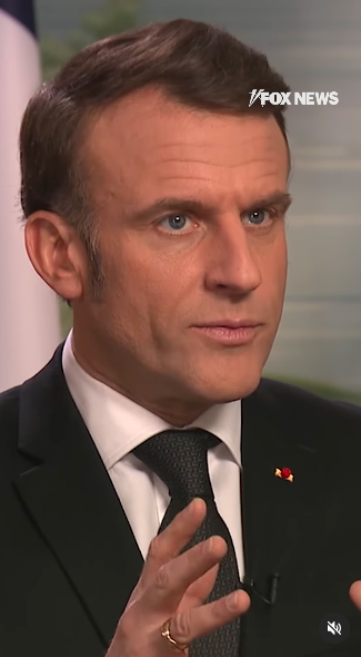 Emmanuel Macron bei der Diskussion über seinen Grund für das Treffen mit Donald Trump, gepostet am 25. Februar 2025. | Quelle: Instagram/foxnews