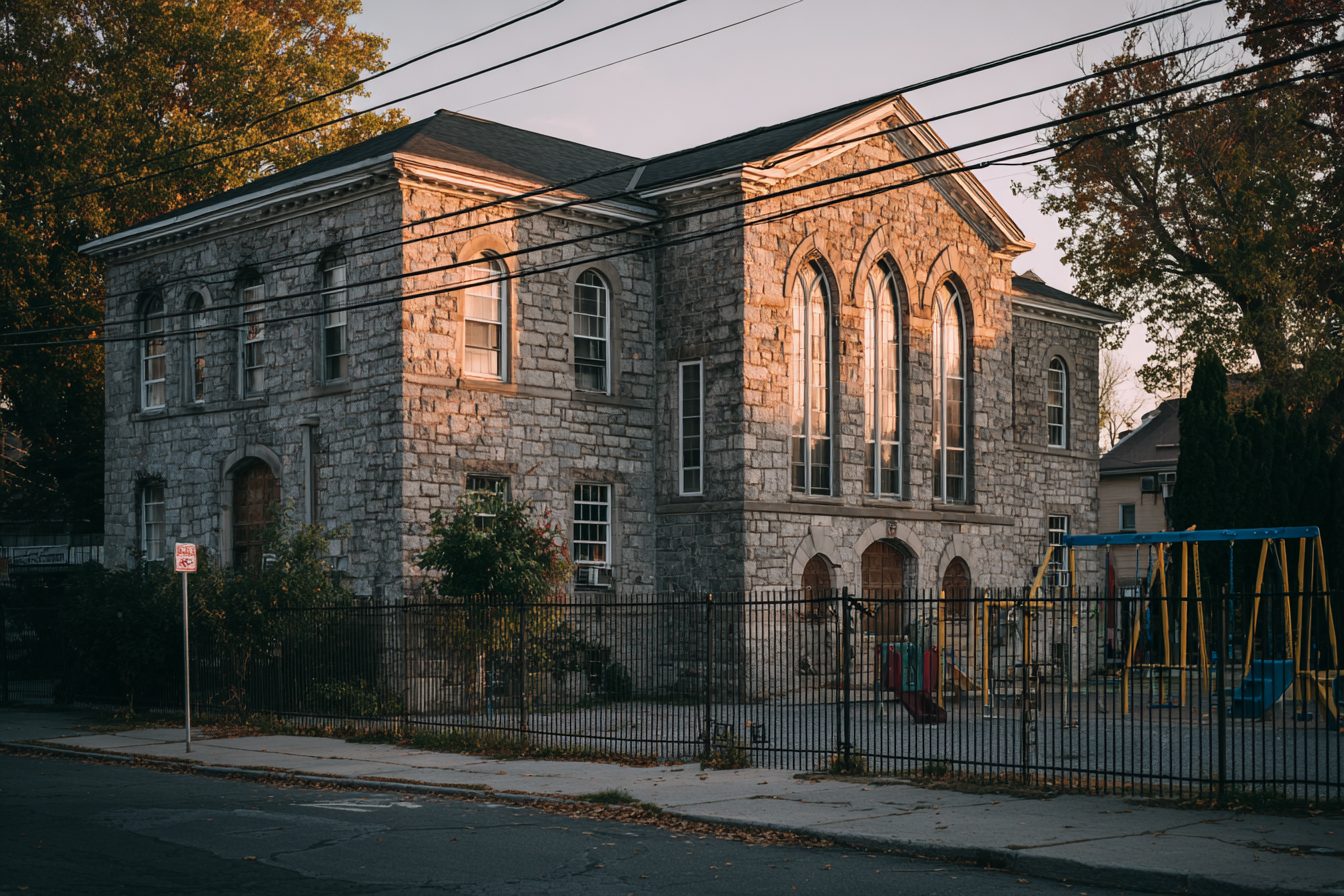 Ein Gebäude aus Stein | Quelle: Midjourney