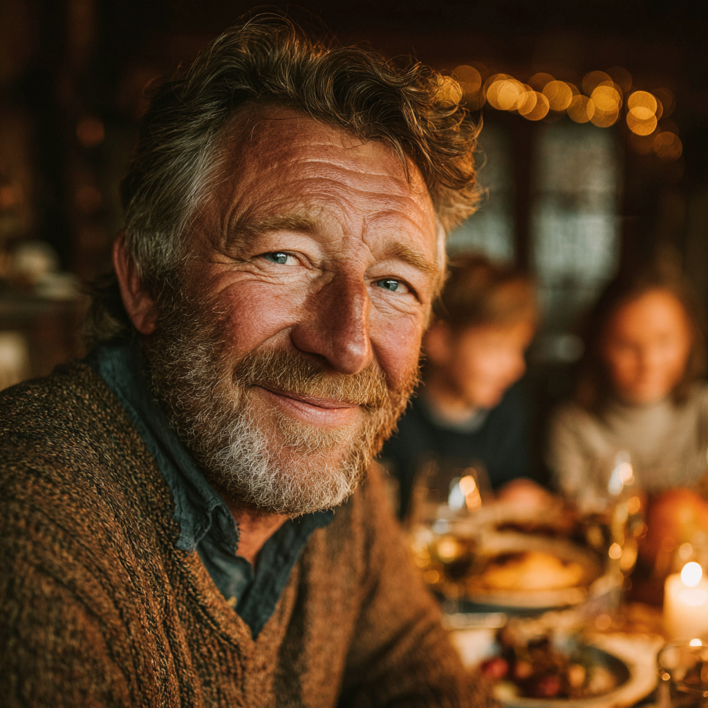 Eine glückliche Familie bei einer Mahlzeit | Quelle: Midjourney