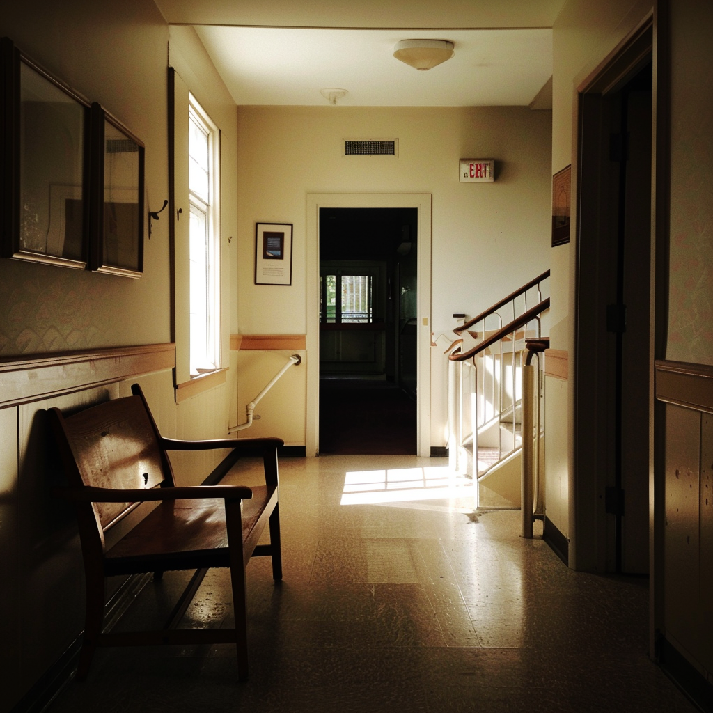 Ein Korridor in einem Pflegeheim | Quelle: Midjourney