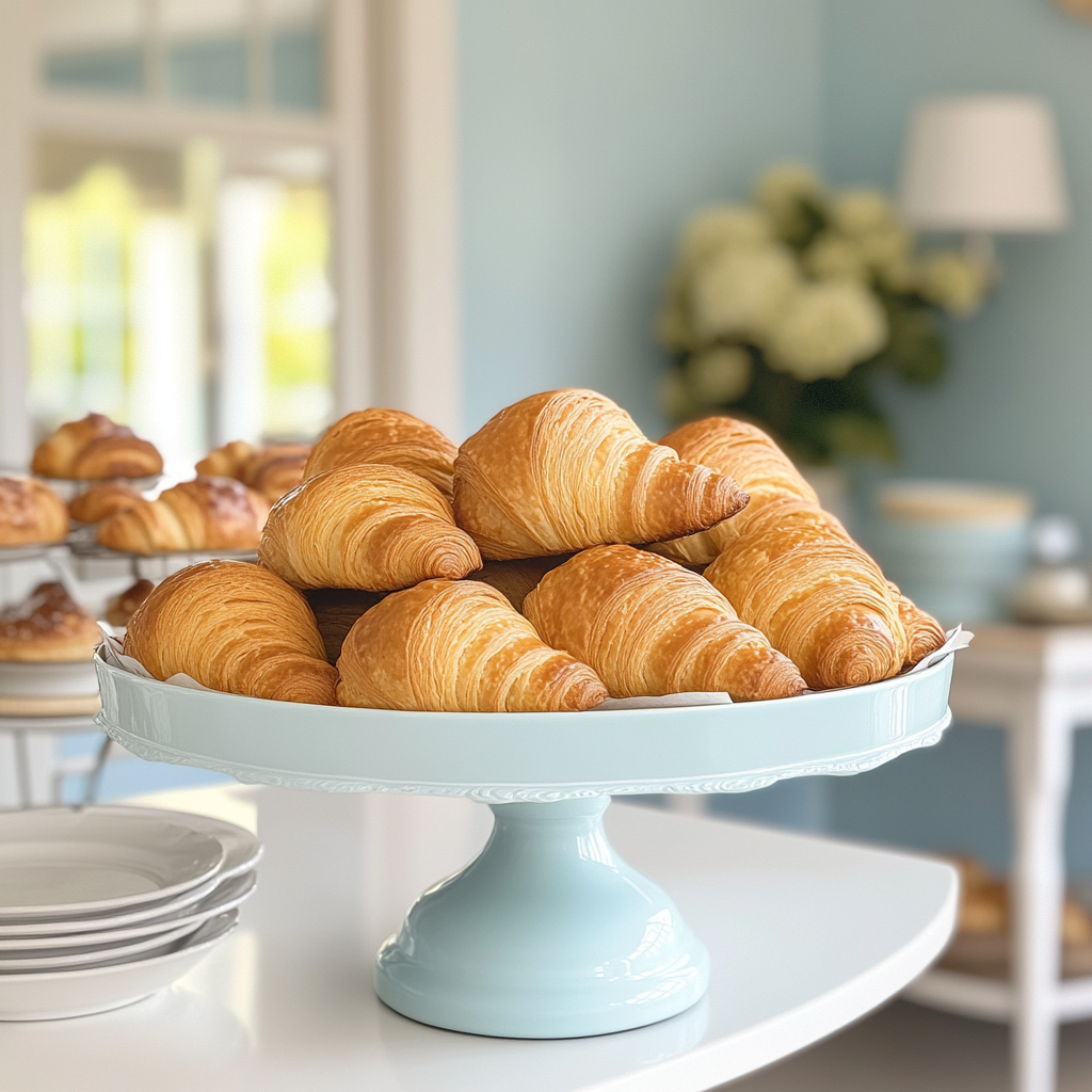 Frische Croissants in der Auslage | Quelle: Midjourney