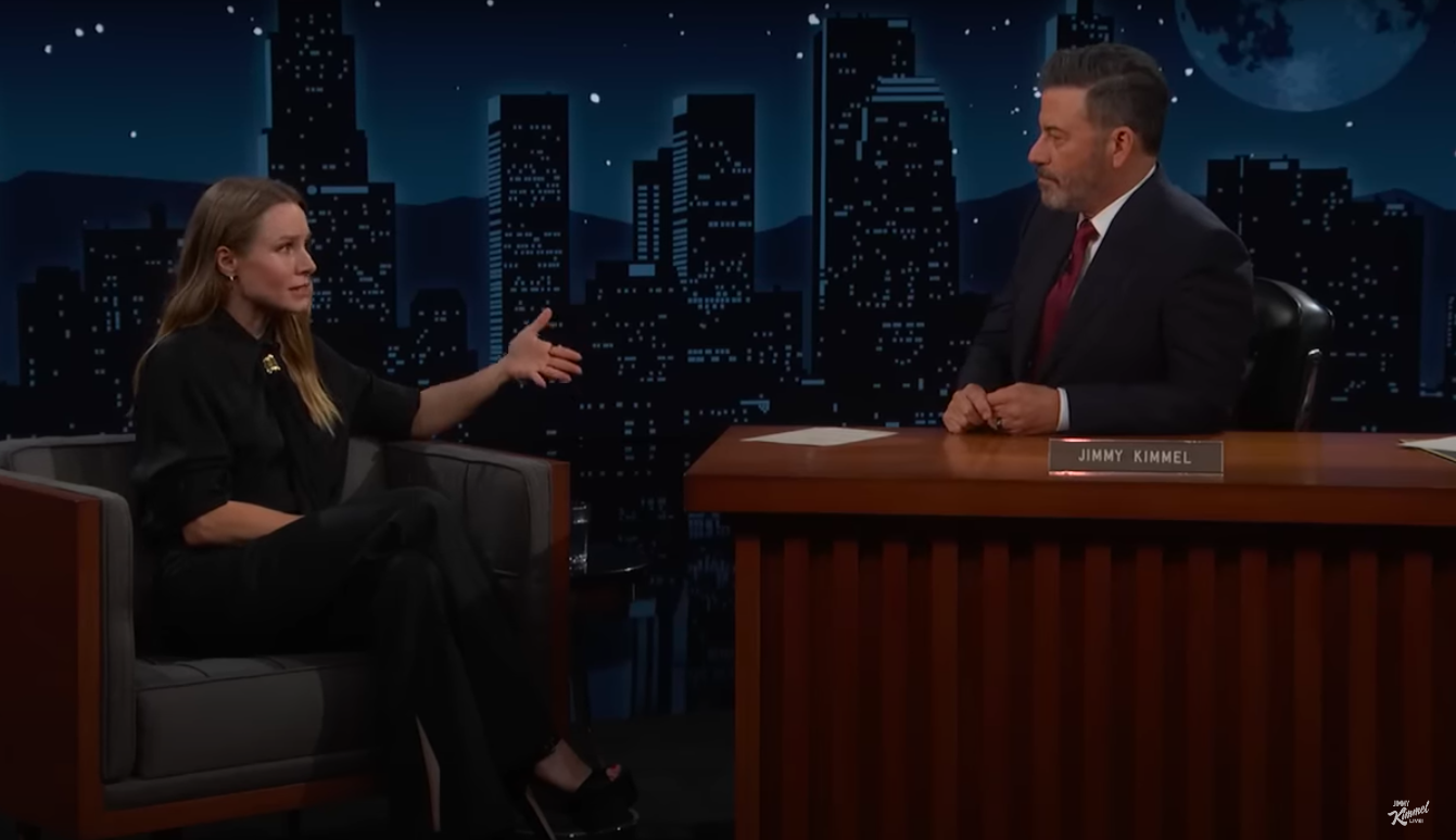 Kristen Bell spricht mit Jimmy Kimmel über den Urlaub in Dänemark, den sie, Dax Shepard und ihre Kinder gemacht haben, gepostet am 20. September 2024 | Quelle: YouTube/Jimmy Kimmel Live