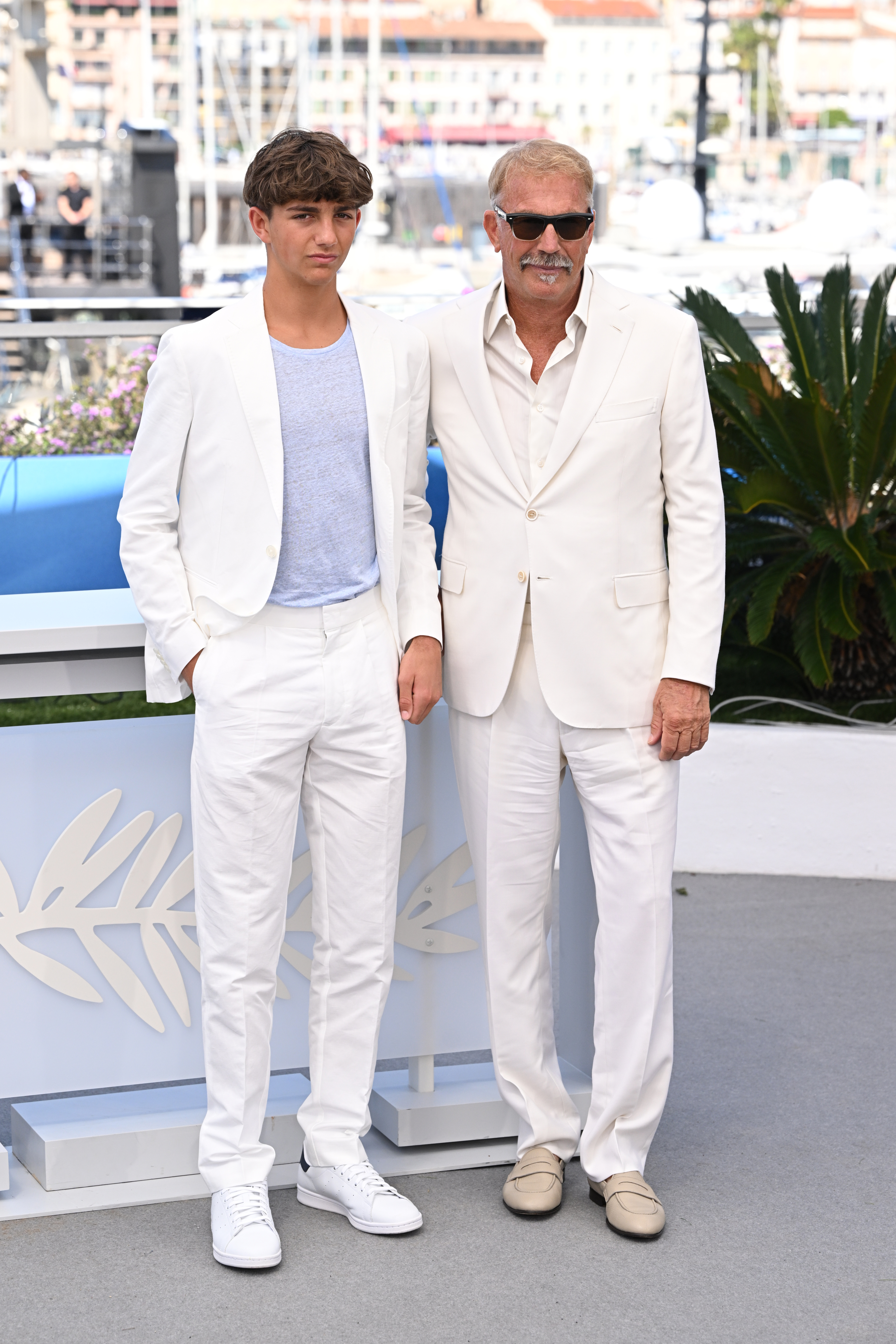 Kevin Costner und Hayes Costner bei den Filmfestspielen in Cannes, Frankreich am 19. Mai 2024 | Quelle: Getty Images