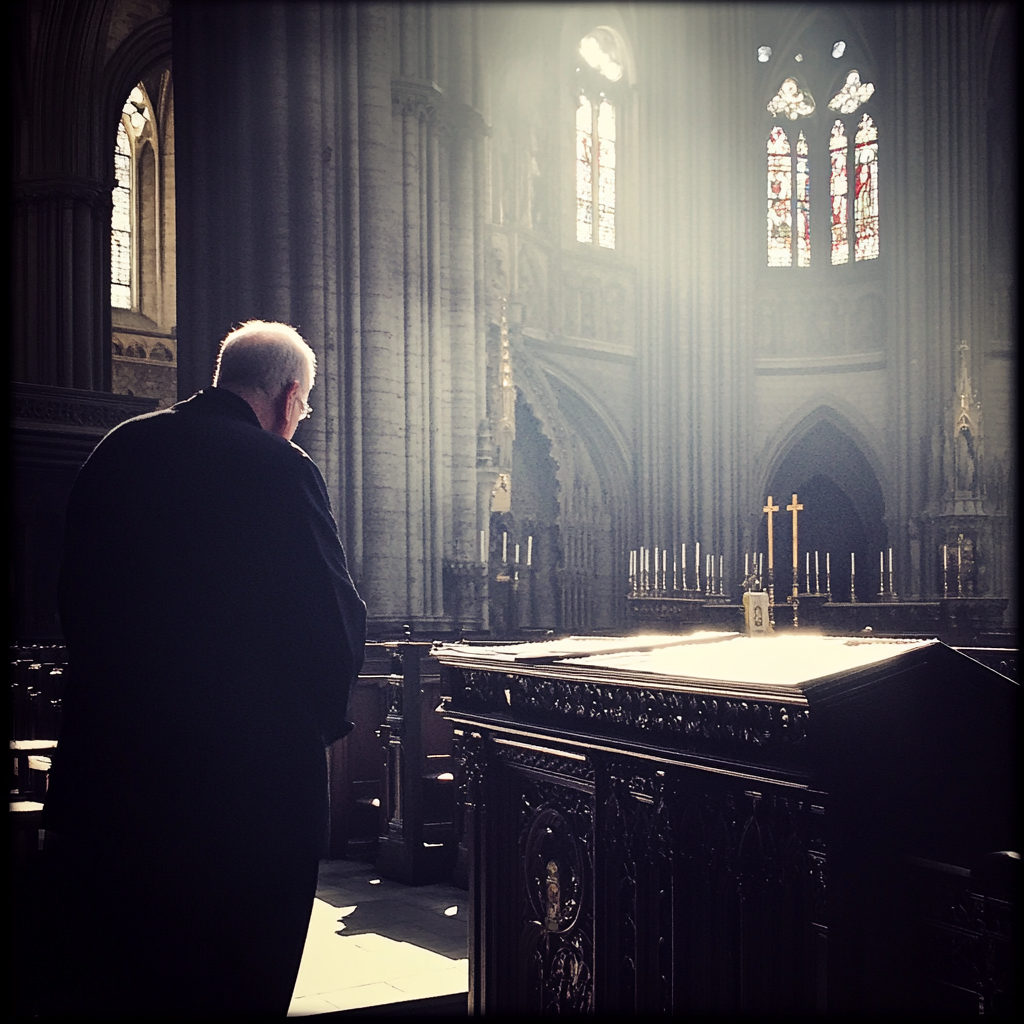 Ein Priester in einer Kathedrale | Quelle: Midjourney