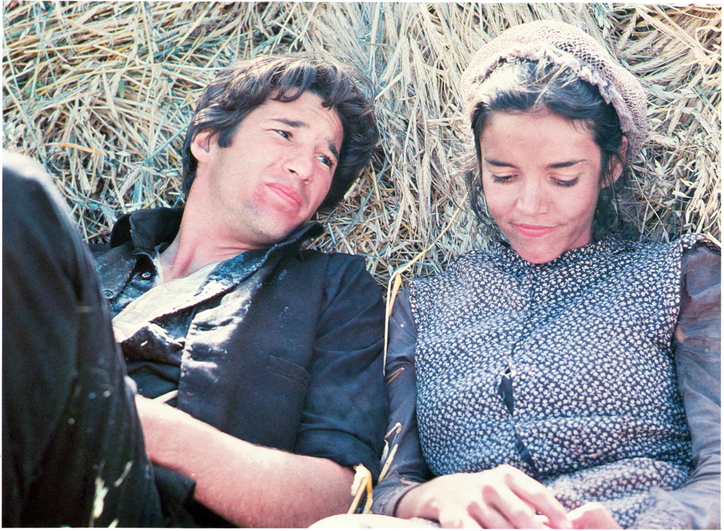 Richard Gere in einer Szene aus "Days of Heaven" mit Co-Star Brooke Adams im Jahr 1978. | Quelle: Getty Images