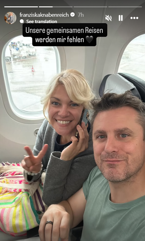 Franziska teilt die letzten gemeinsamen Momente mit Roy in ihrer Instagram-Story | Quelle: https://www.instagram.com/franziskaknabenreich/