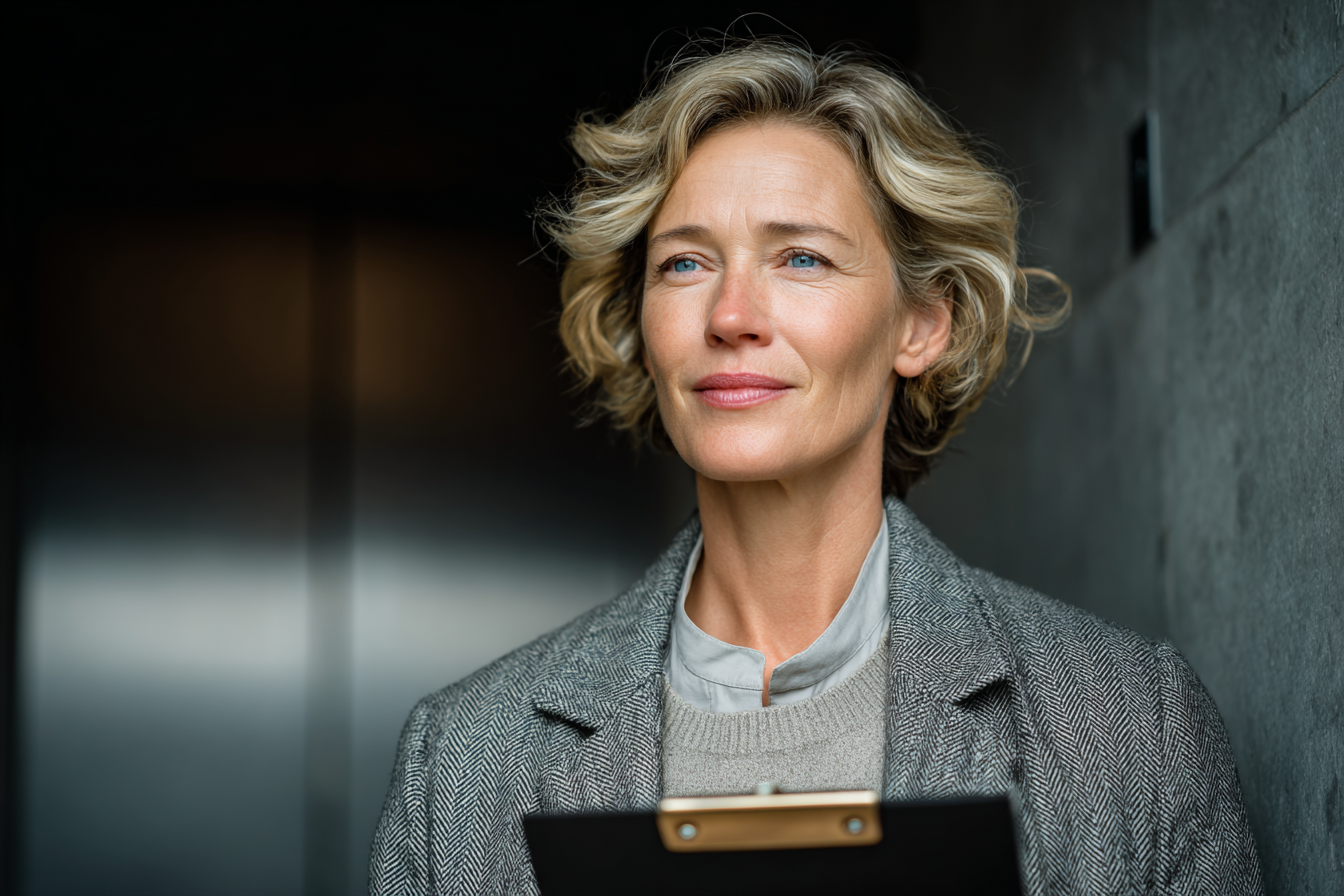 Eine Frau, die ein Klemmbrett hält | Quelle: Midjourney