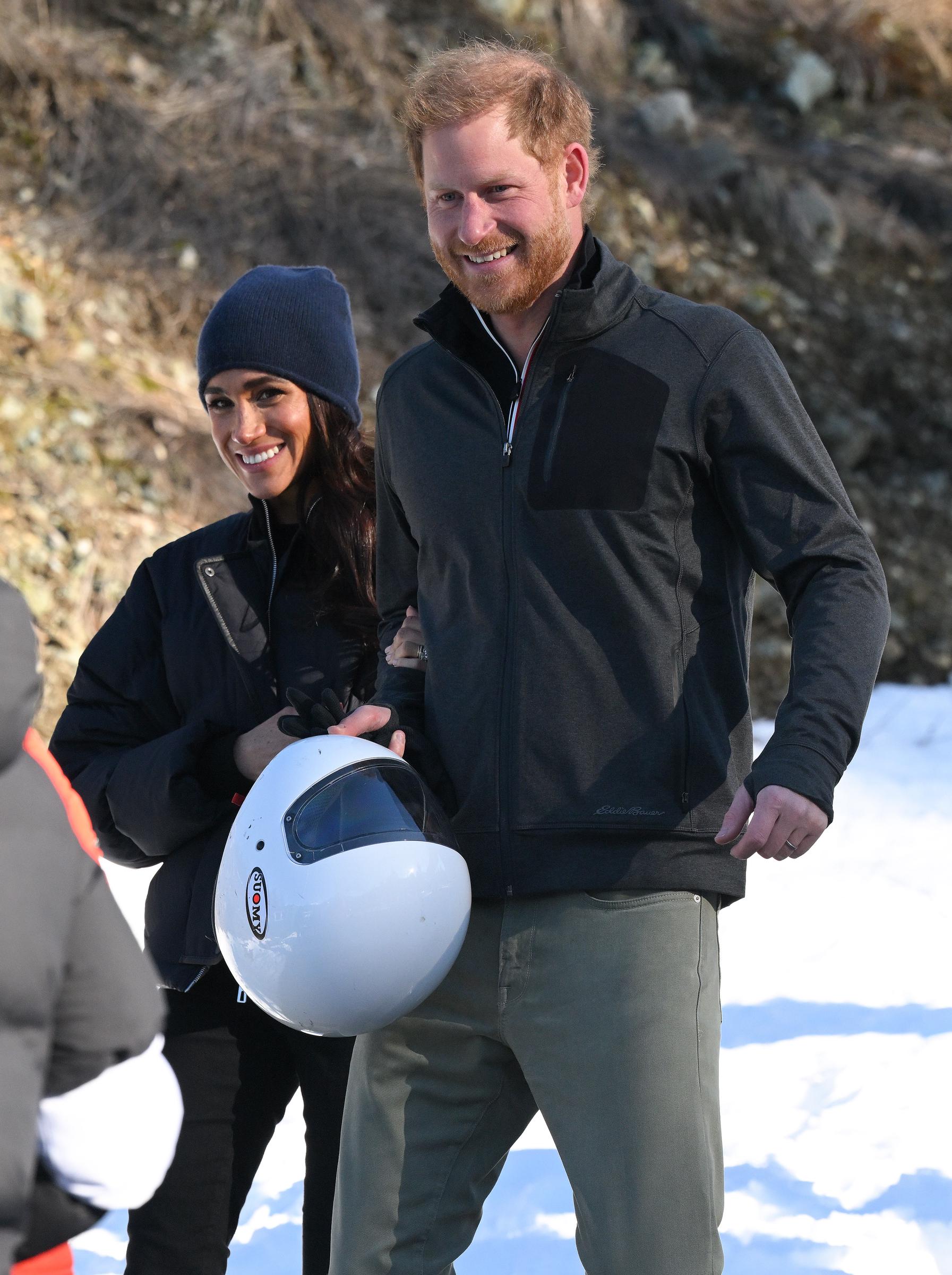 Meghan Markle und Prinz Harry besuchen die Invictus Games One Year To Go Veranstaltung am 15. Februar 2024 in Whistler, Kanada. | Quelle: Getty Images