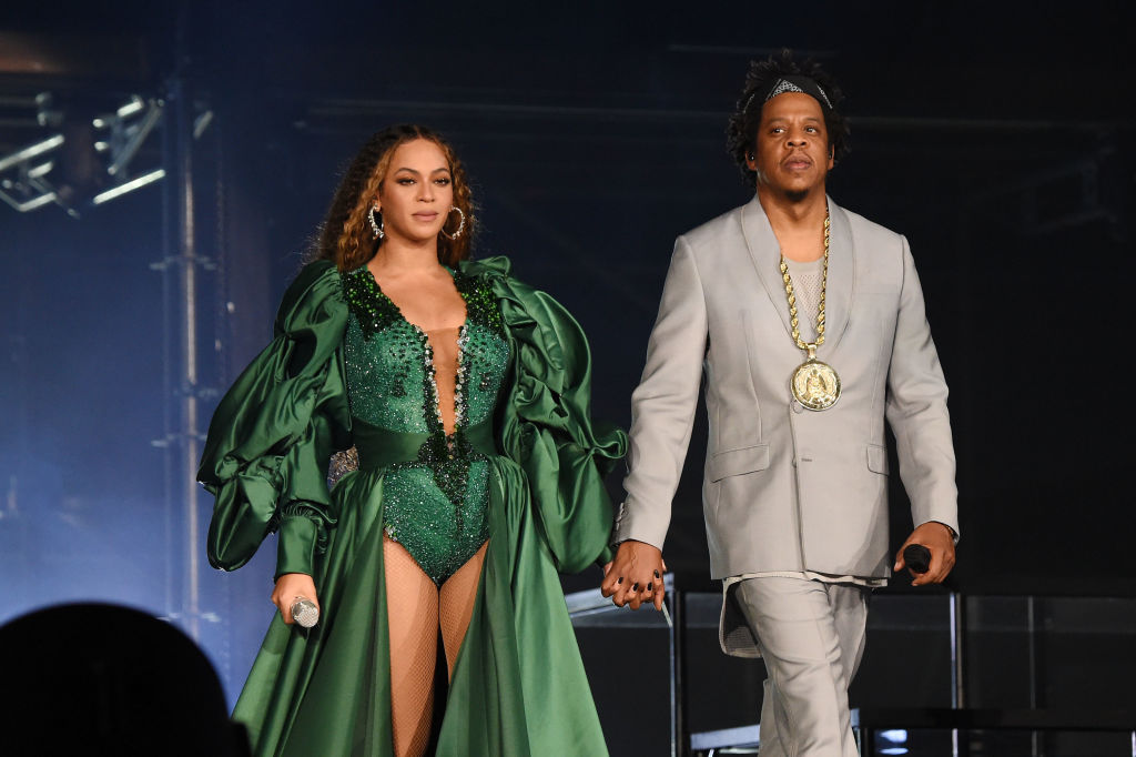 Beyonce und Jay-Z während des Global Citizen Festival: Mandela 100 im FNB Stadium am 2. Dezember 2018 in Johannesburg, Südafrika | Quelle: Getty Images