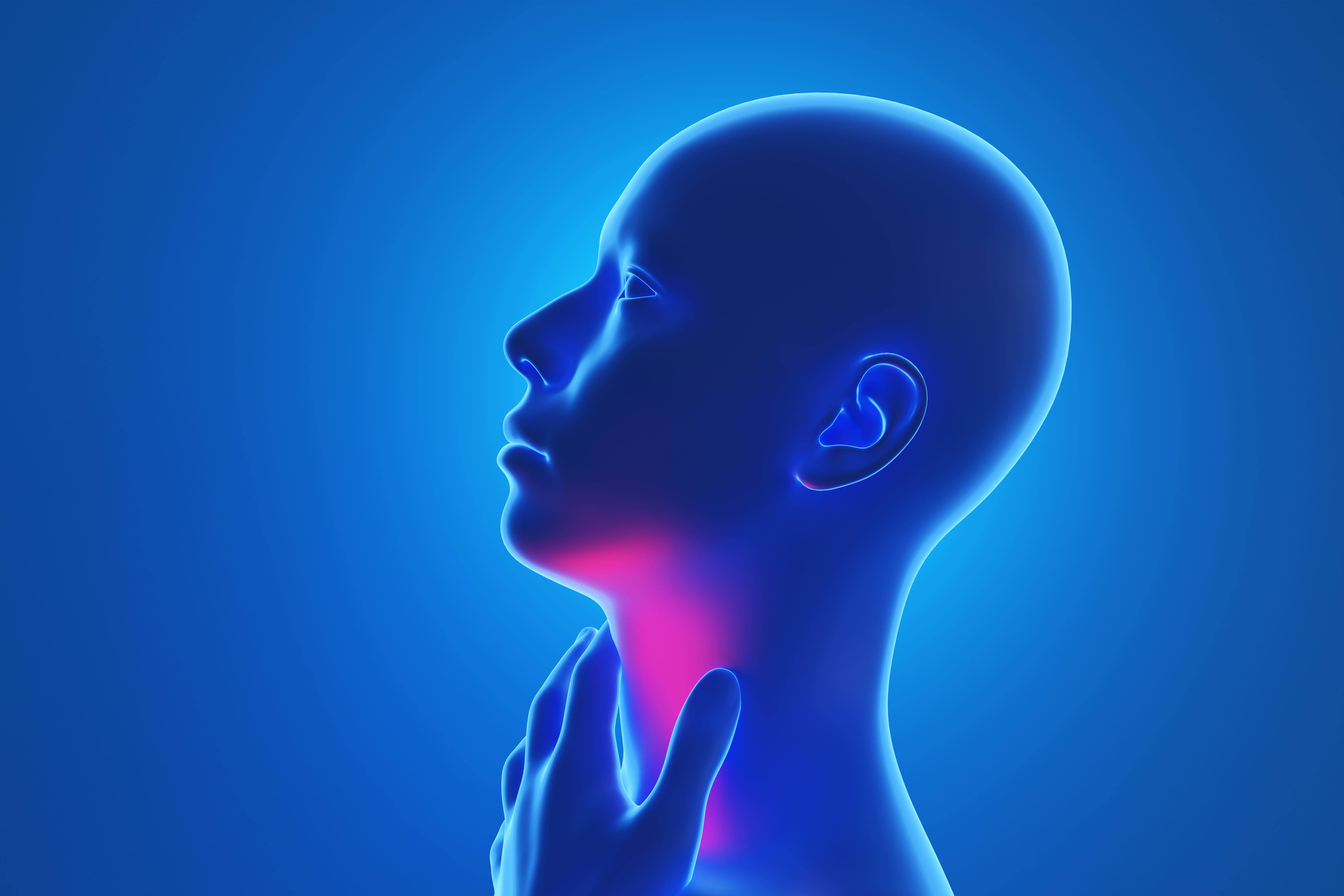 Illustration des Konzepts von Halsschmerzen, Erkältung, Grippe und Laryngitis | Quelle: Getty Images