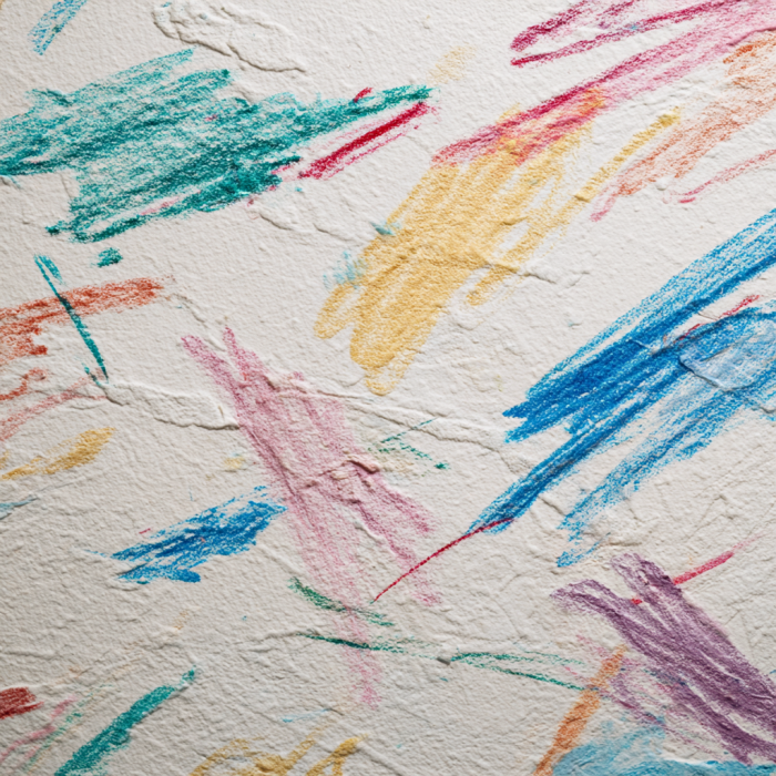 Eine Nahaufnahme von bunten Kritzeleien an einer Wand | Quelle: Midjourney