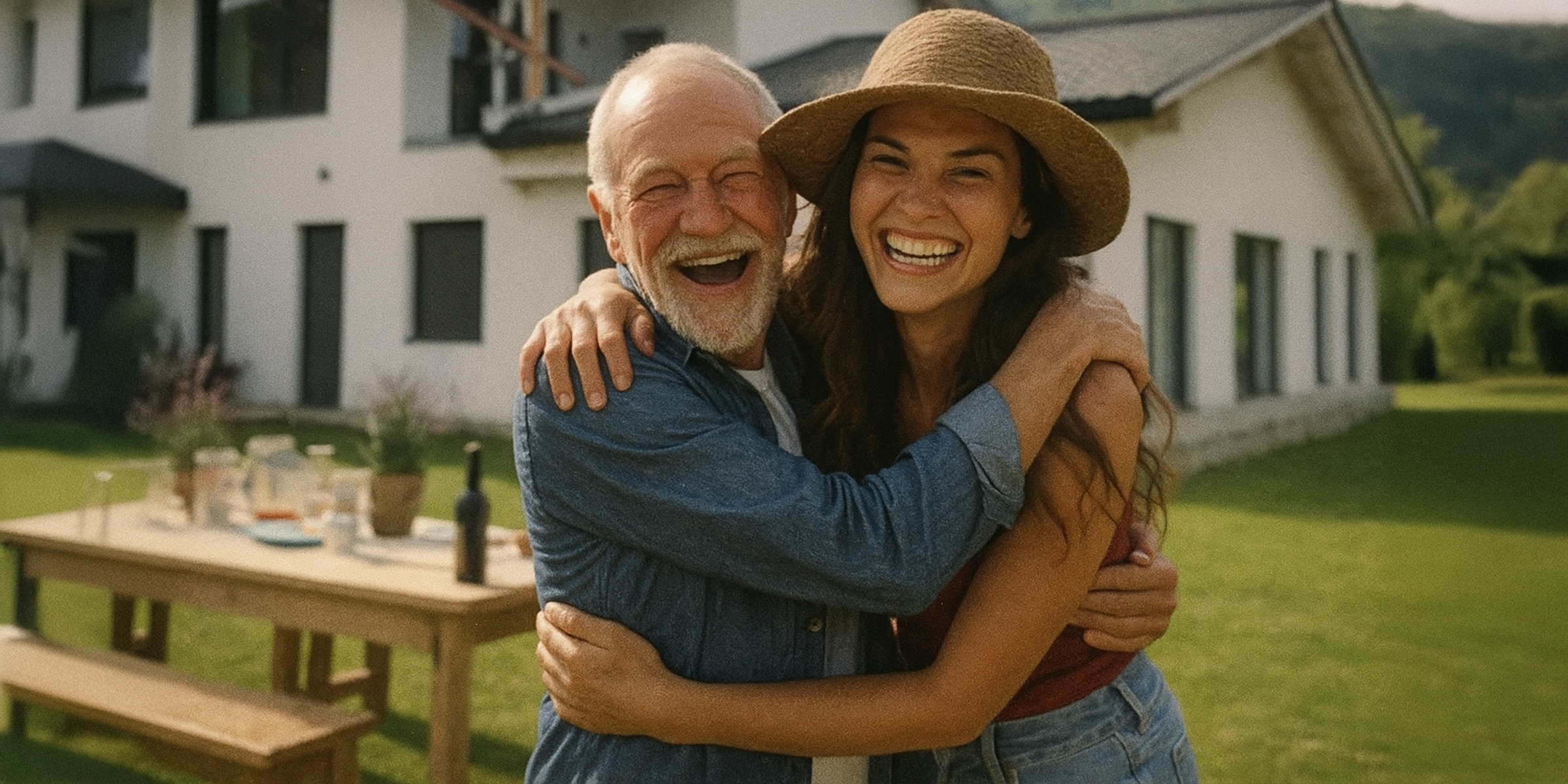 Glücklicher älterer Mann mit junger Frau | Quelle: Pexels