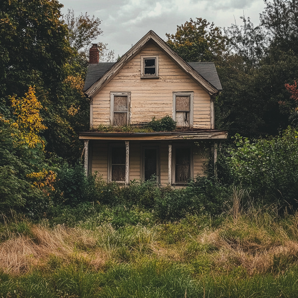 Ein verlassenes Haus mit einem überwucherten Garten | Quelle: Midjourney