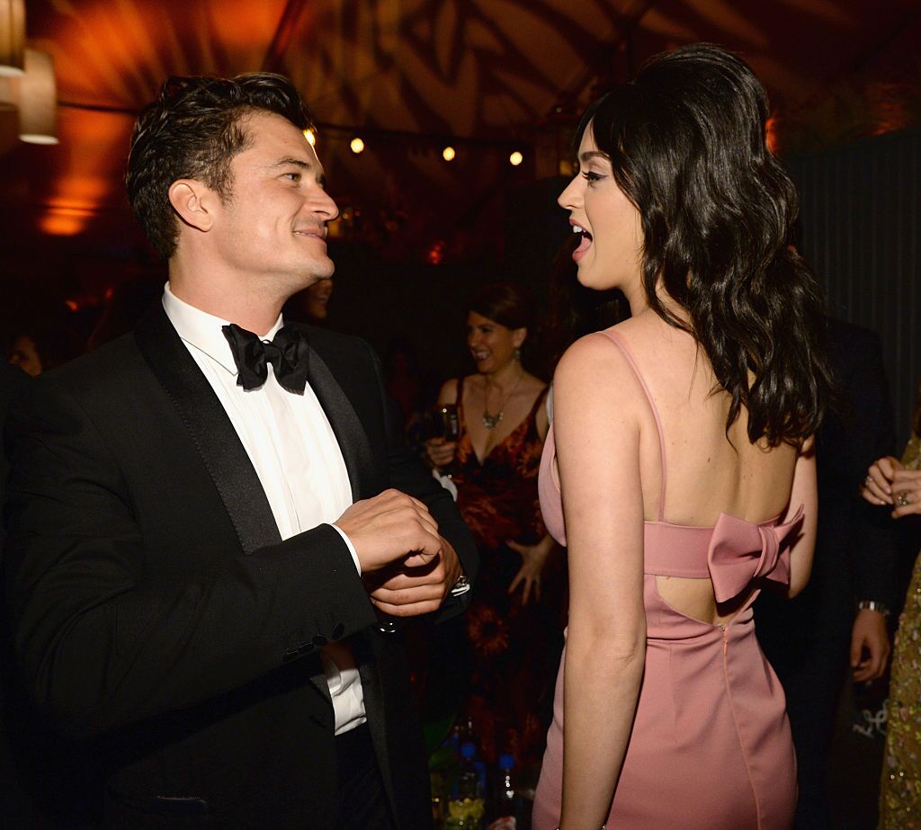Orlando Bloom und die Sängerin Katy Perry nehmen an der Party von The Weinstein Company und Netflix Golden Globe teil. | Quelle: Getty Images