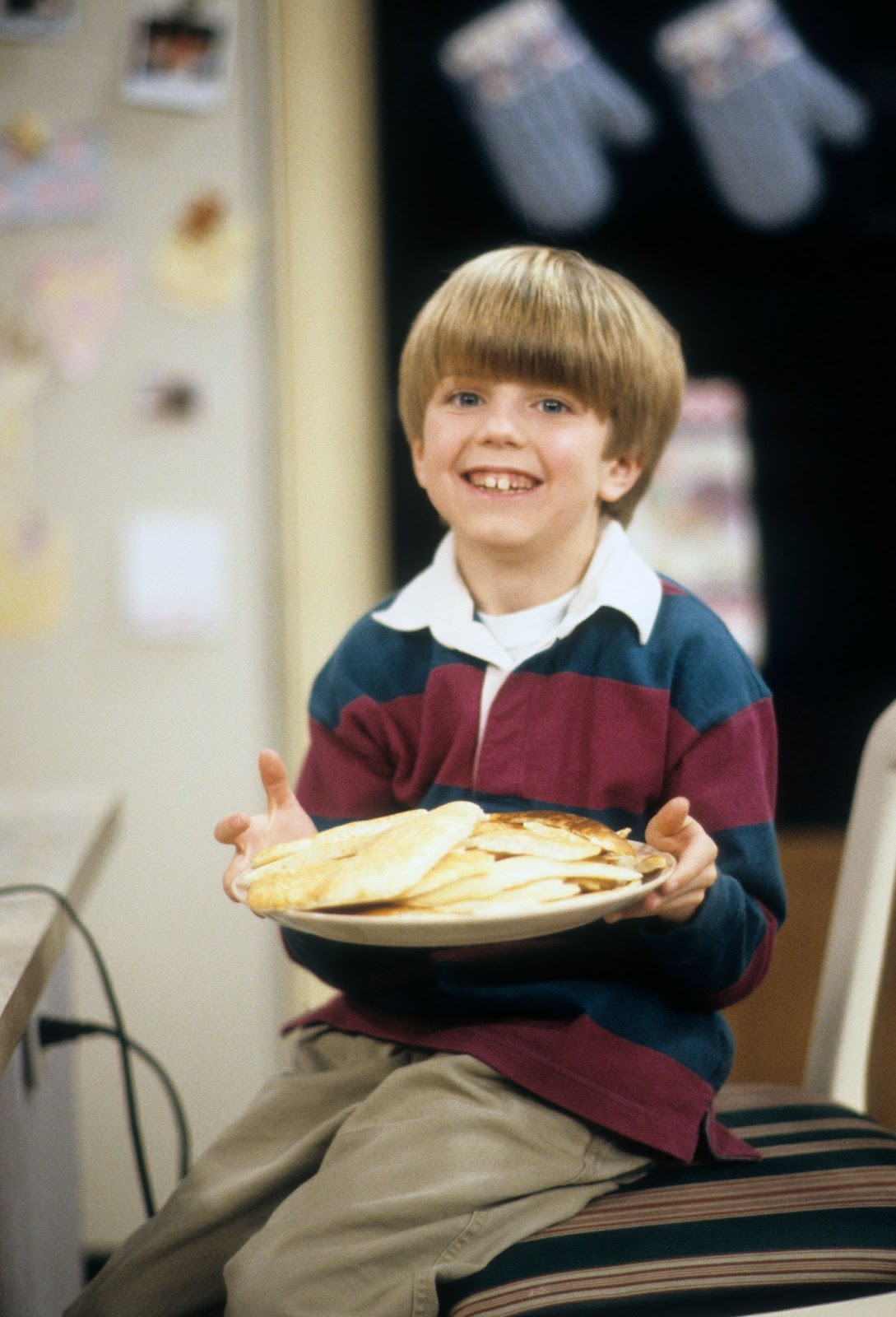 Der Kinderdarsteller am Set von "Hör mal, wer da hämmert" im Jahr 1992. | Quelle: Getty Images