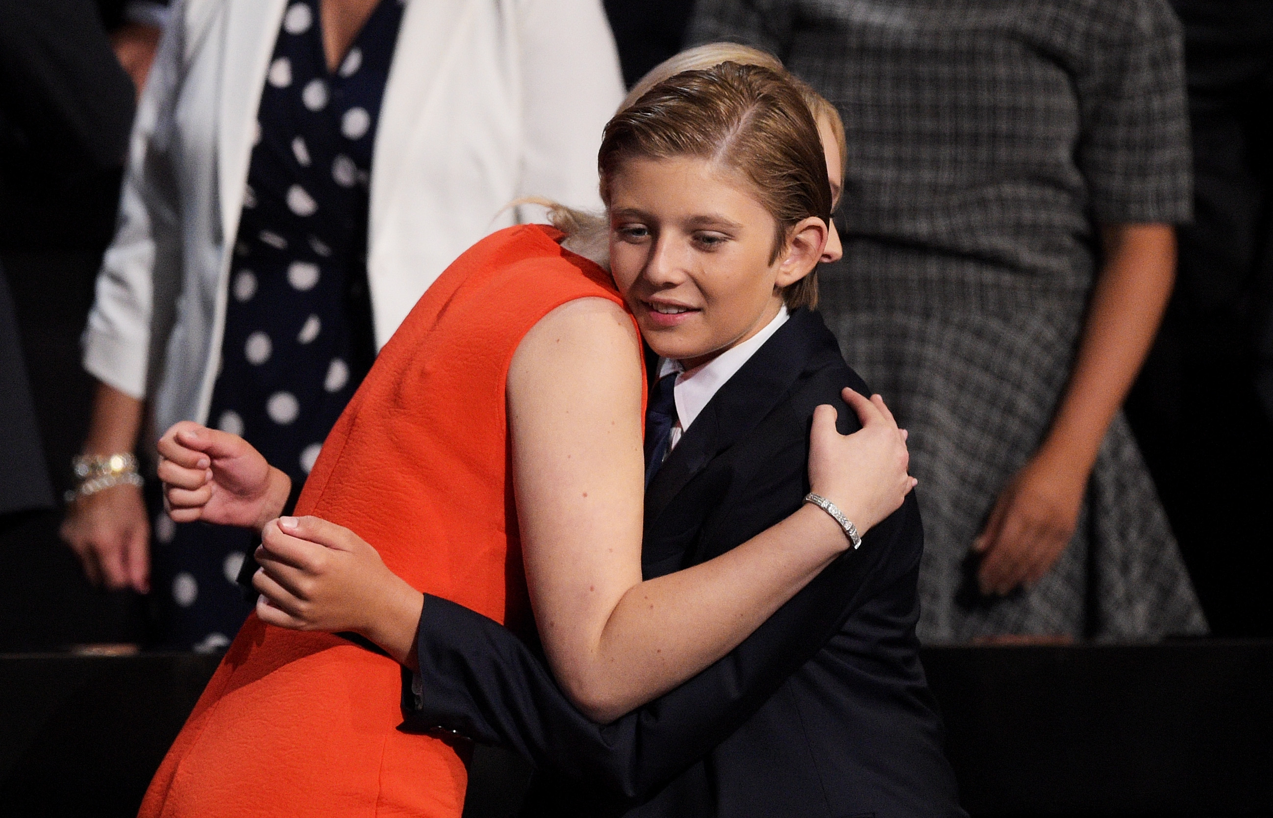 Barron Trump wird am vierten Tag der Republican National Convention am 21. Juli 2016 in Cleveland, Ohio, fotografiert. | Quelle: Getty Images