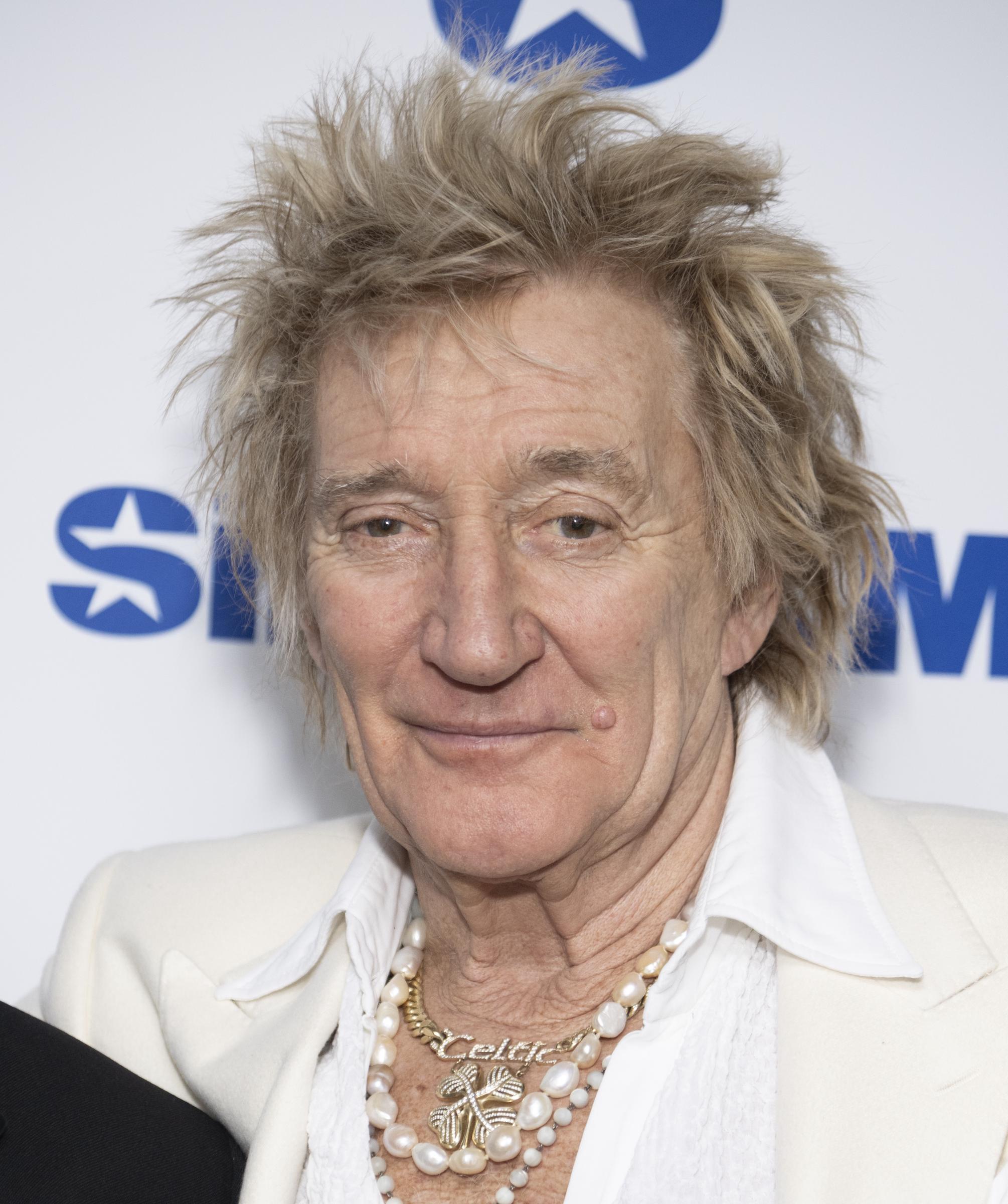 Rod Stewart in den SiriusXM Studios am 7. Februar 2024 in New York. | Quelle: Getty Images