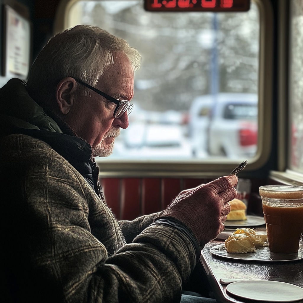 Ein Mann bestellt Essen in einem Diner | Quelle: Midjourney