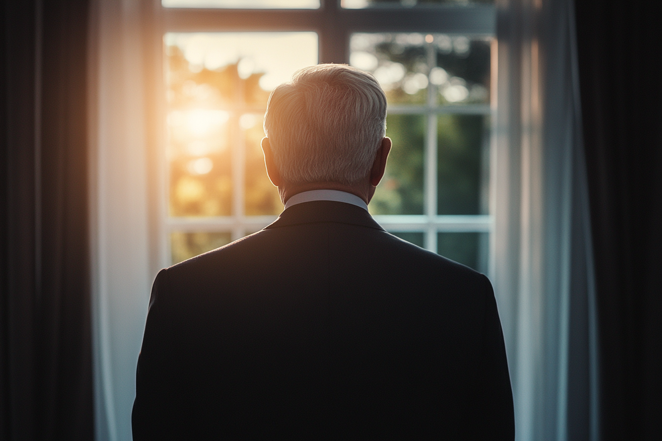 Ein Mann steht an einem Fenster | Quelle: Midjourney