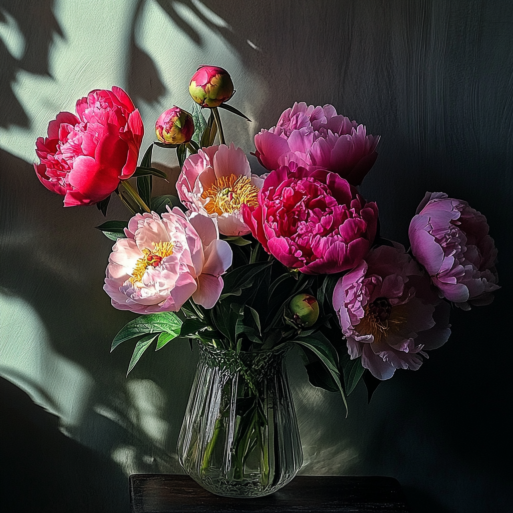 Eine Vase mit Blumen | Quelle: Midjourney