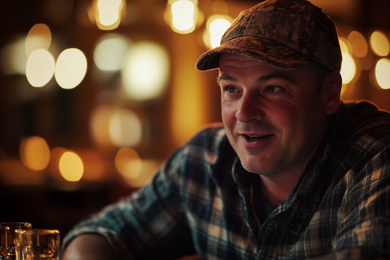 Ein Mann spricht in einem Restaurant | Quelle: Midjourney