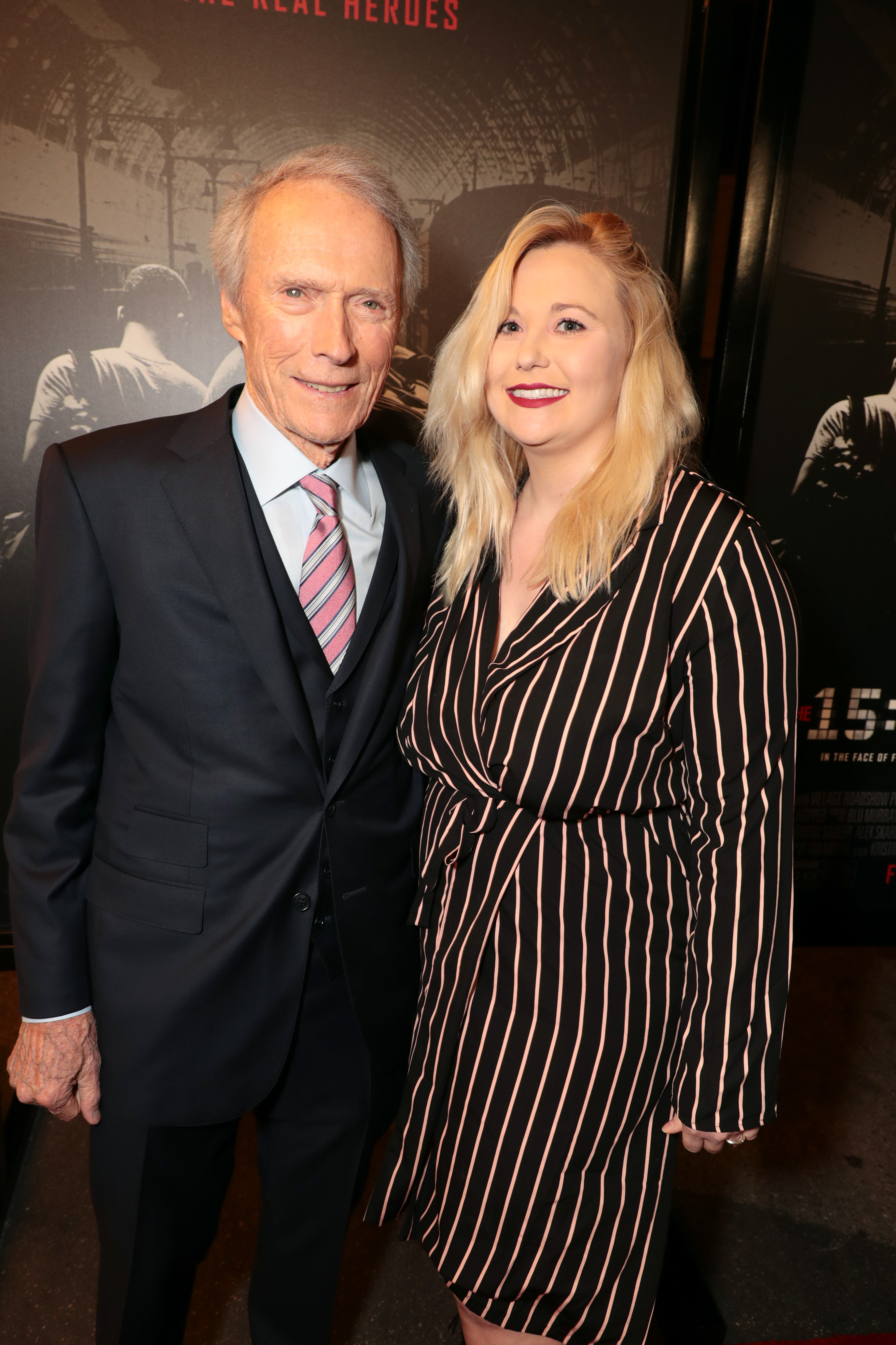 Clint und Kathryn Eastwood bei der Weltpremiere von "The 15:17 to Paris" am 5. Februar 2018. | Quelle: Getty Images