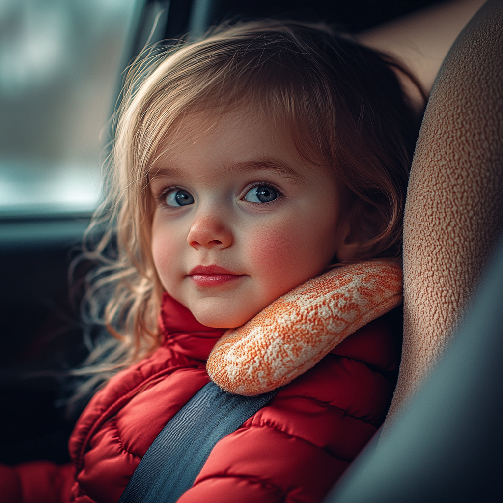 Ein lächelndes Mädchen in einem Auto | Quelle: Midjourney