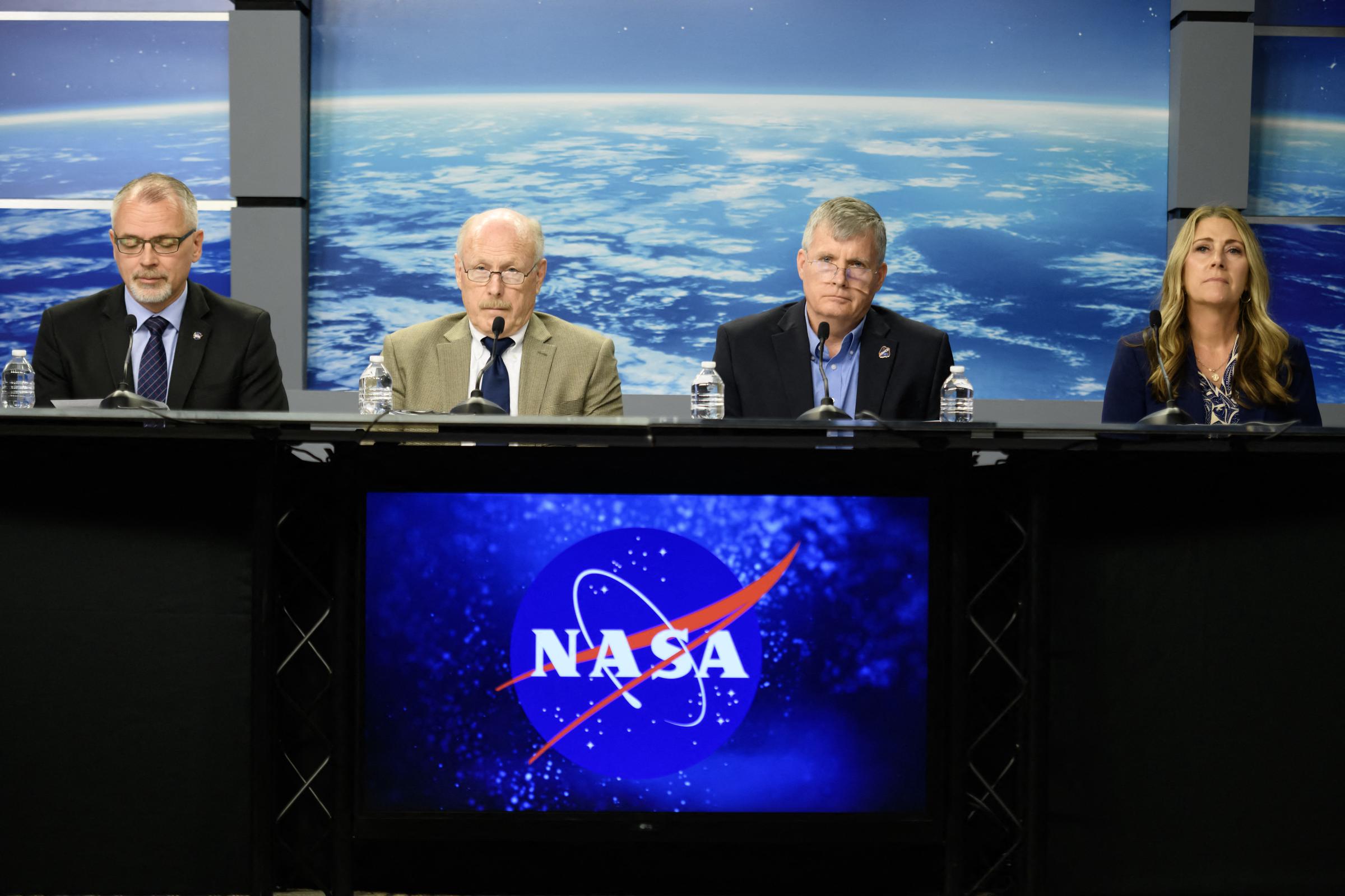 Beamte der NASA-Behörde sprechen während einer Pressekonferenz über die Pläne zur Rückkehr zweier Astronauten, die auf der Internationalen Raumstation gestrandet sind, am 24. August 2024 | Quelle: Getty Images