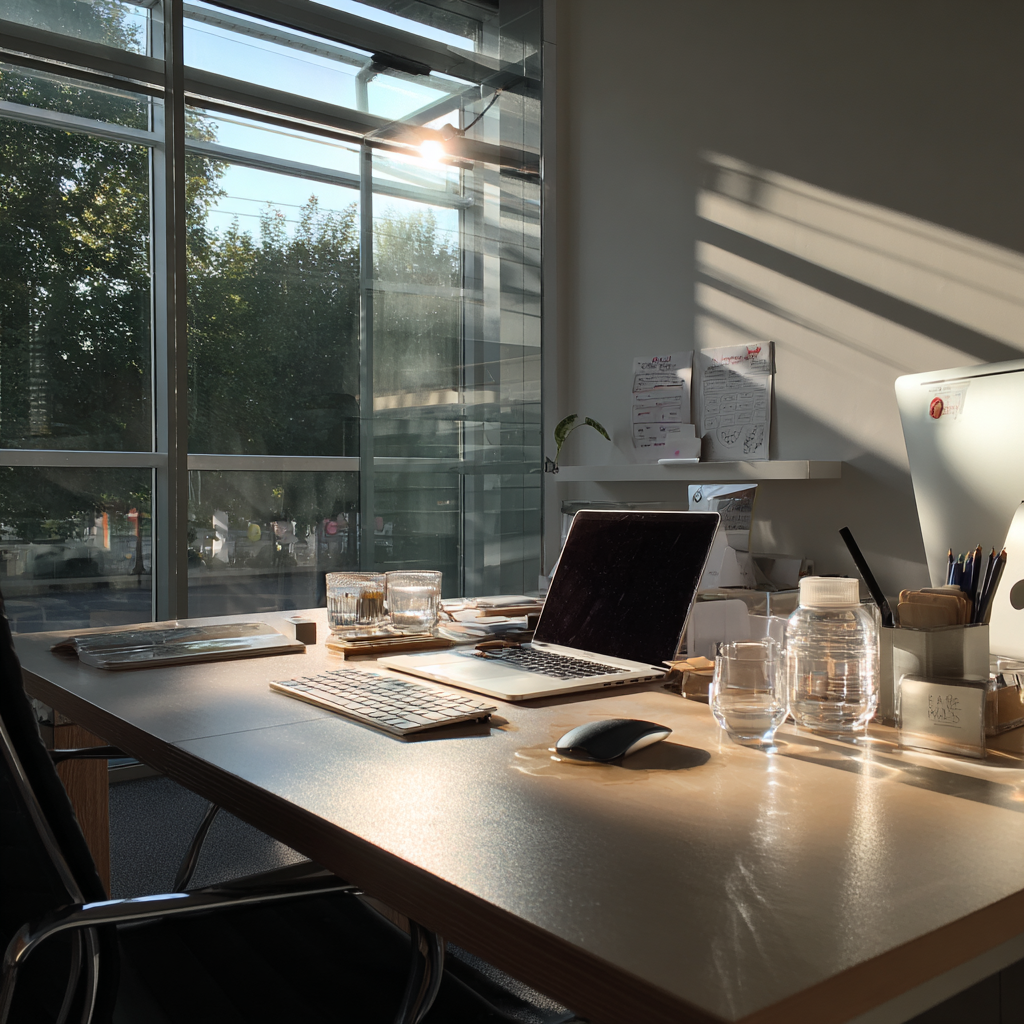 Das Innere eines eleganten Büros | Quelle: Midjourney