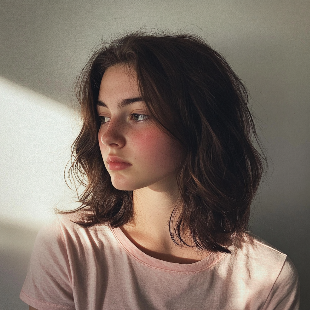 Ein Seitenprofil eines Teenagers | Quelle: Midjourney