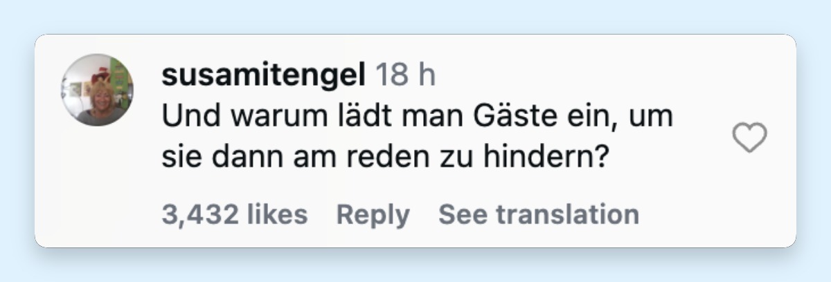 Wütende Fans kommentieren die Situation | Quelle: instagram.com/reel/DeeQv0BOL3J/